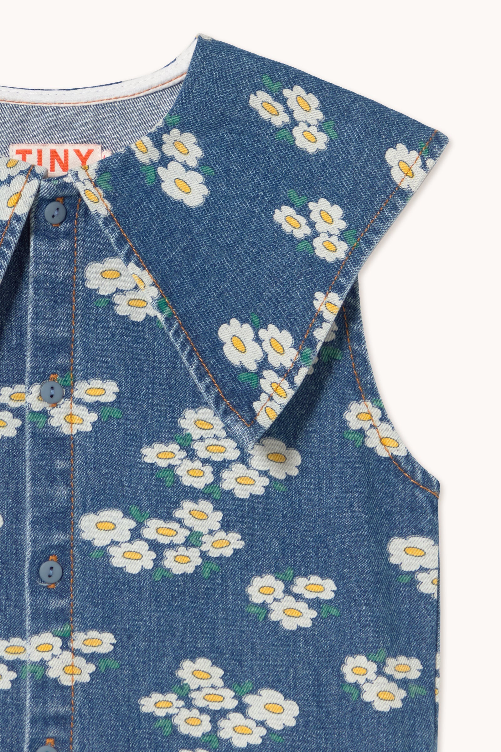 BLOSSOMS DENIM DRESS