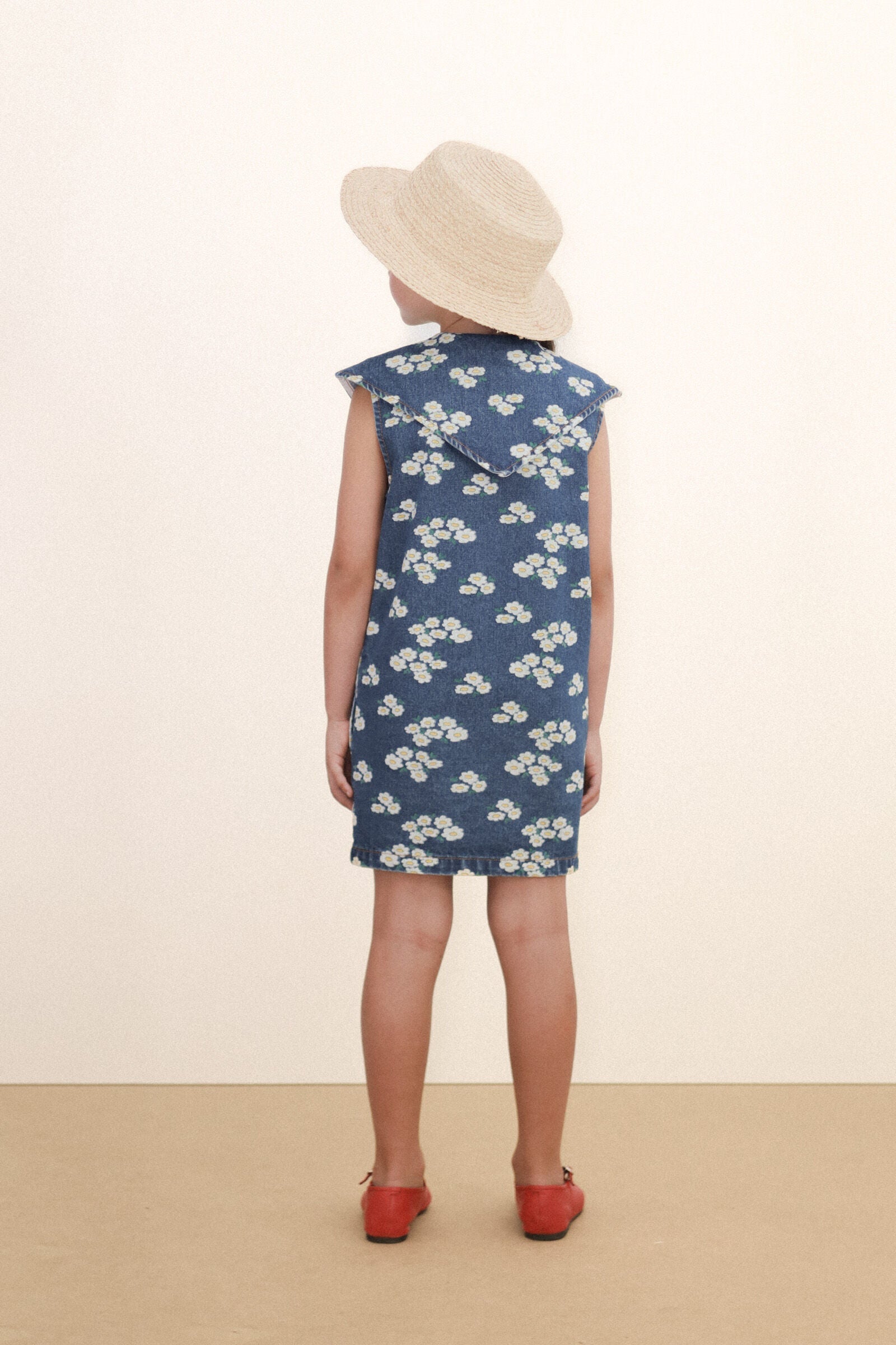 BLOSSOMS DENIM DRESS