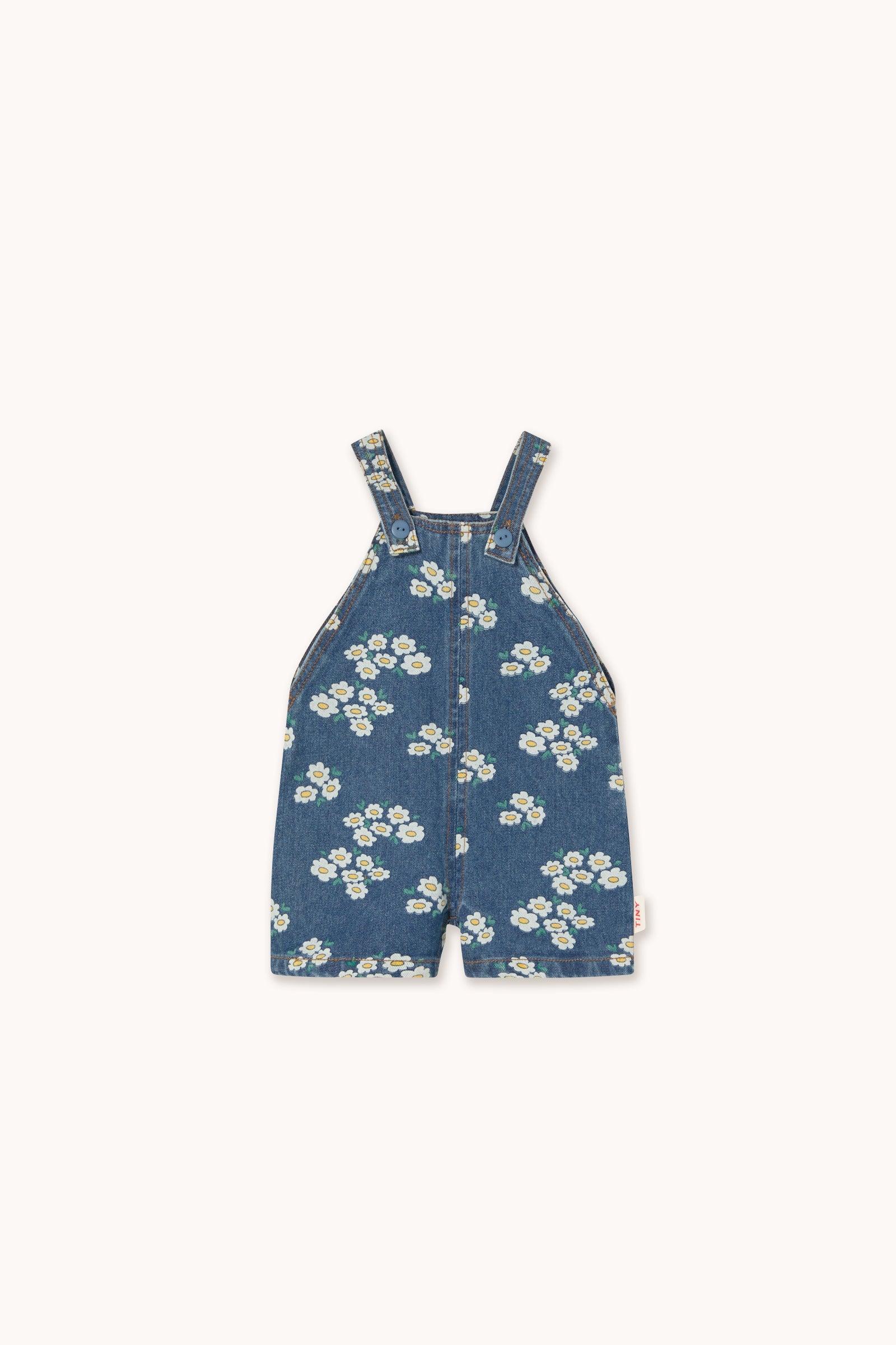 BLOSSOMS DENIM SHORT DUNGAREE