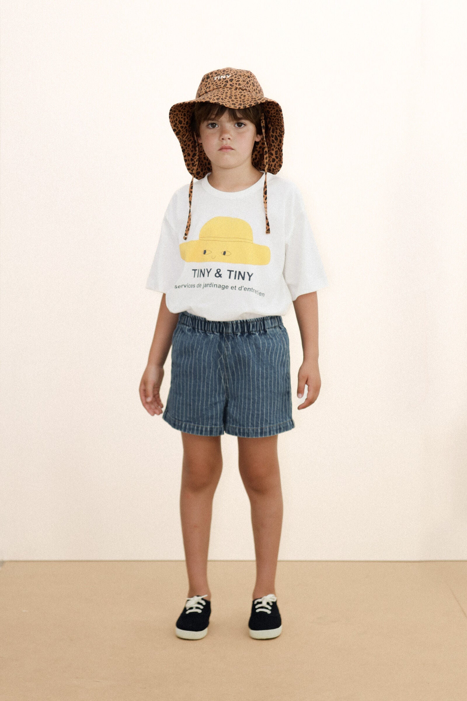 STRIPES DENIM SHORTS