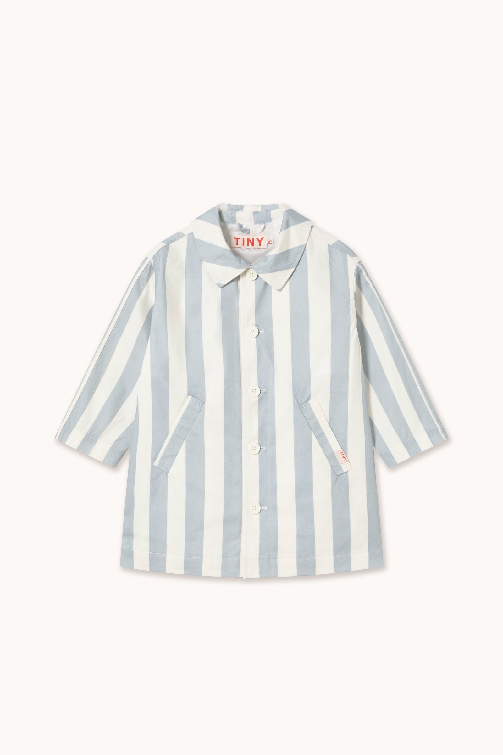 BLUE STRIPES TRENCH COAT