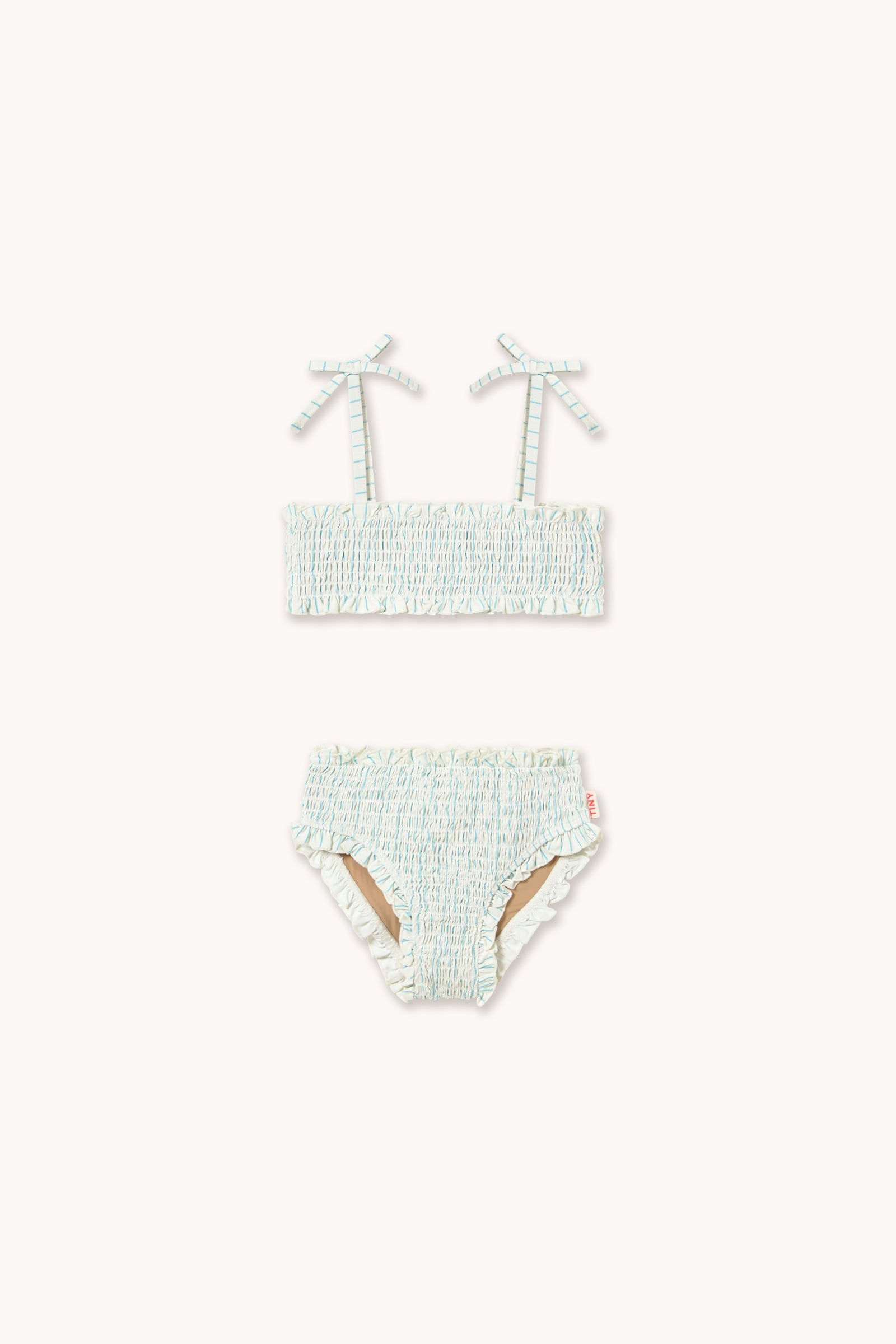 CYAN FINE STRIPES SMOCK SWIM SET
