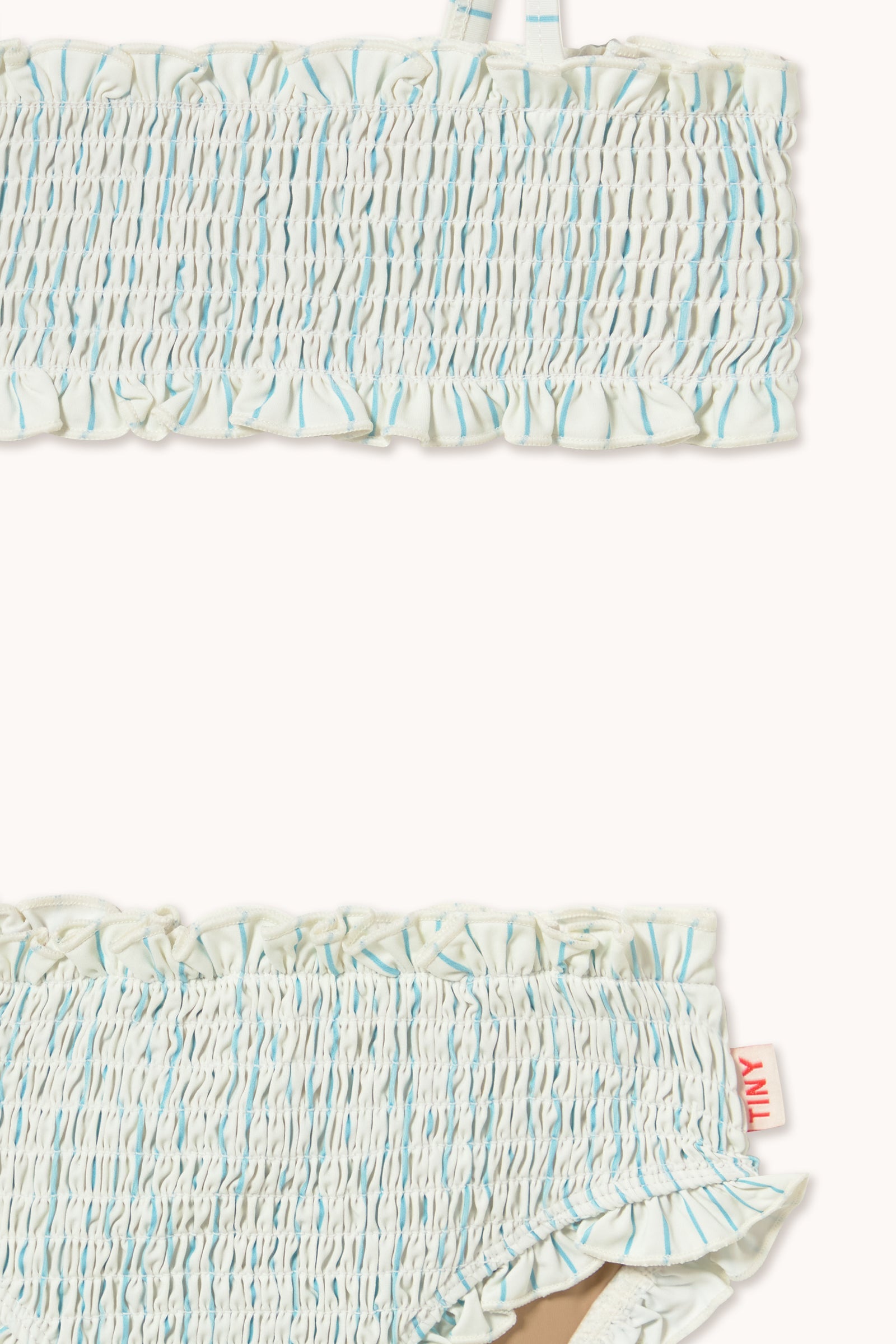 CYAN FINE STRIPES SMOCK SWIM SET