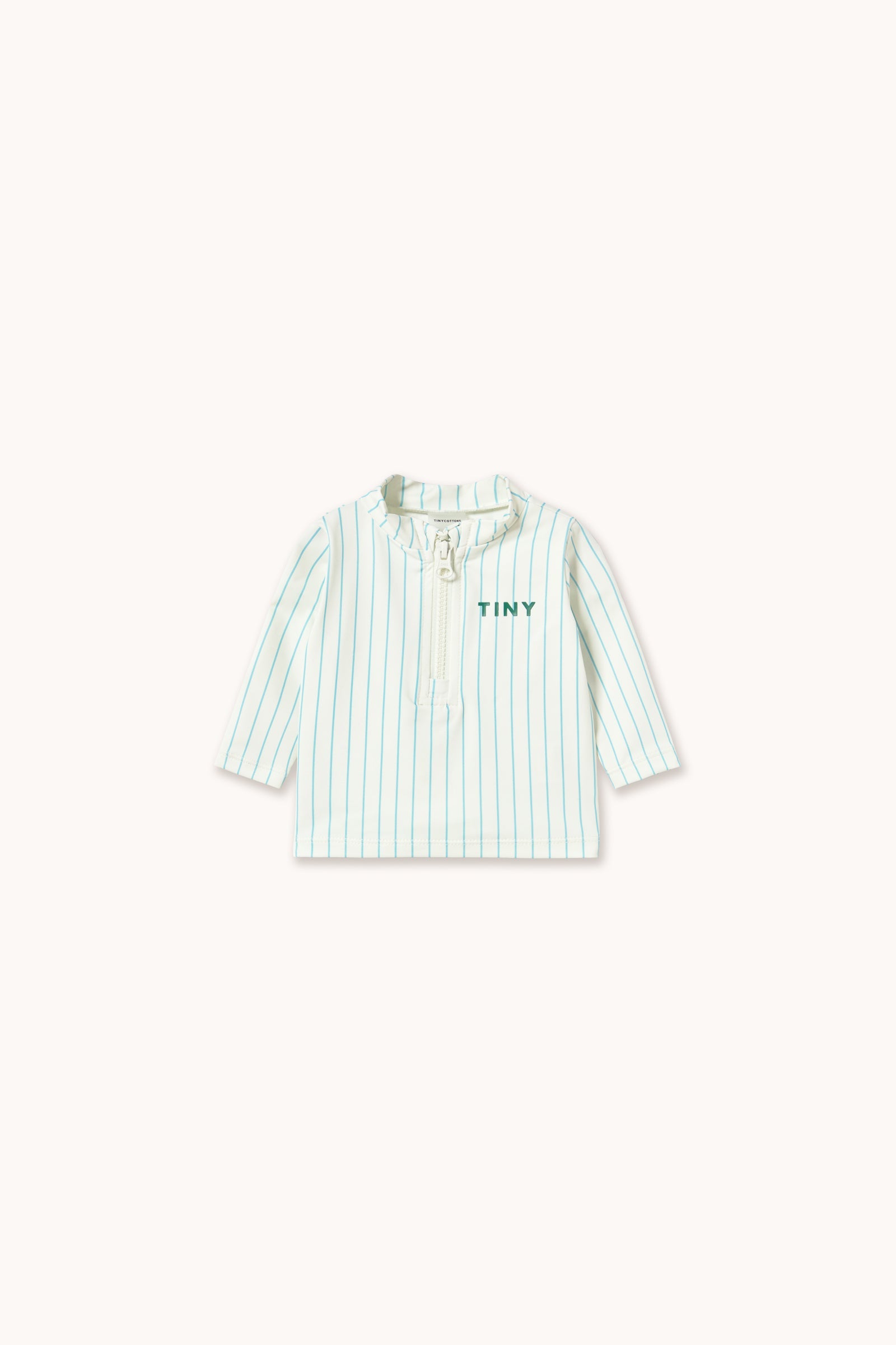 CYAN FINE STRIPES BABY SWIM TEE