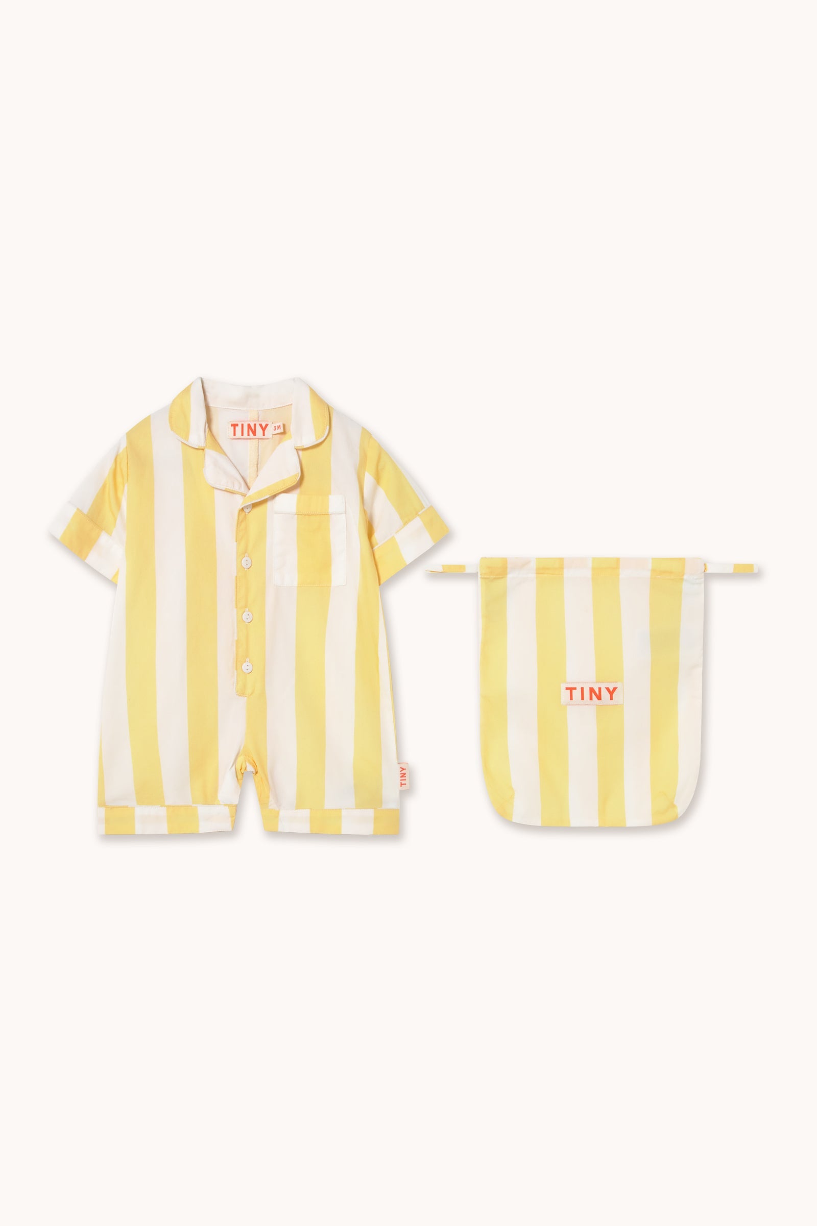 YELLOW STRIPES BABY ONE-PIECE