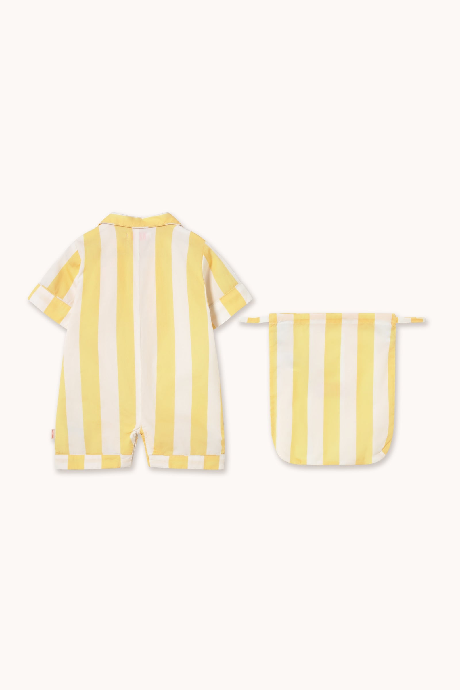 YELLOW STRIPES BABY ONE-PIECE