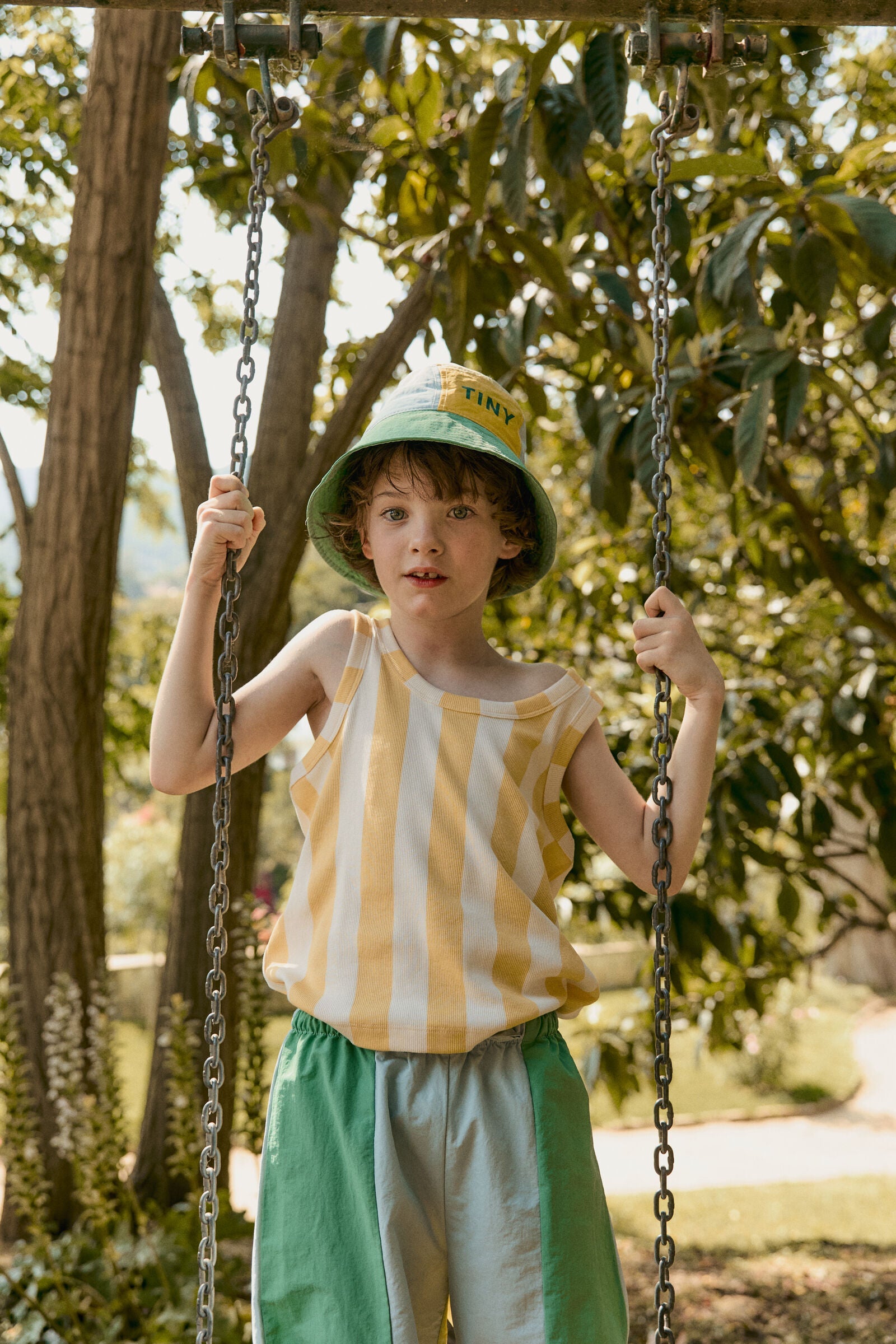 YELLOW STRIPES TANK TOP