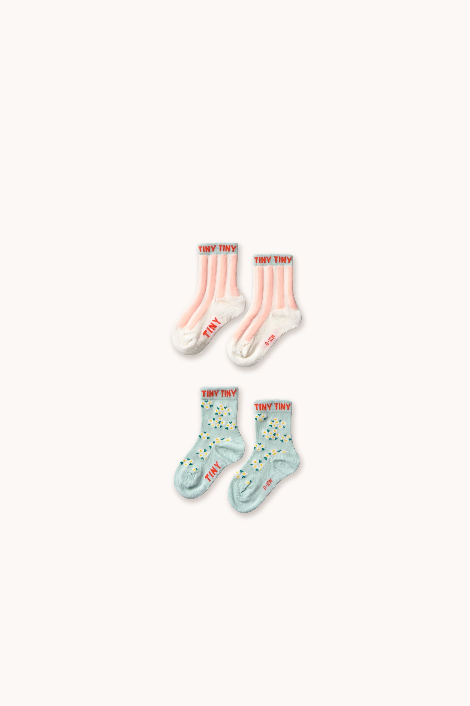 PINK STRIPES & BLOSSOM MEDIUM SOCKS