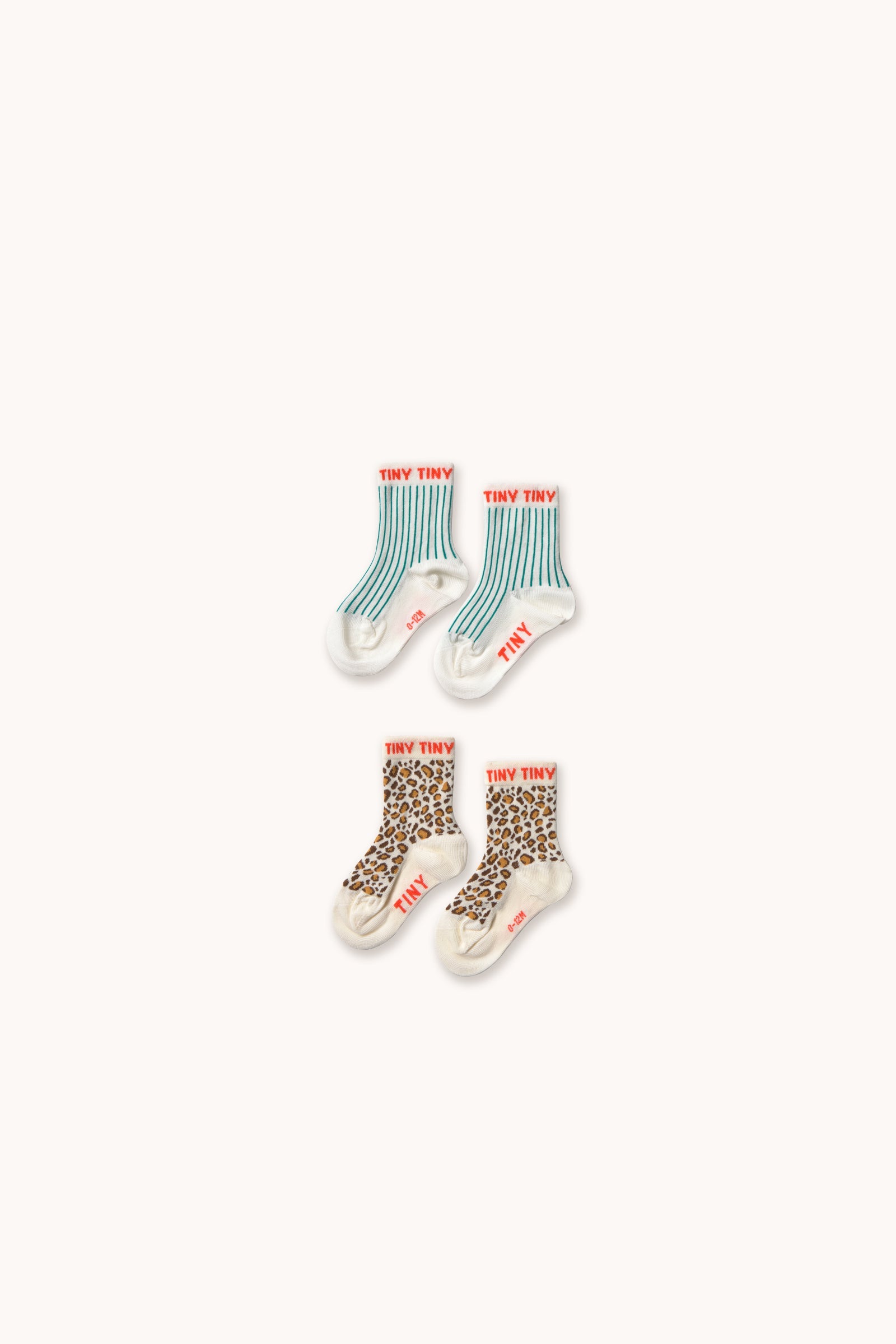 ANIMAL PRINT & FINE STRIPES MEDIUM SOCKS