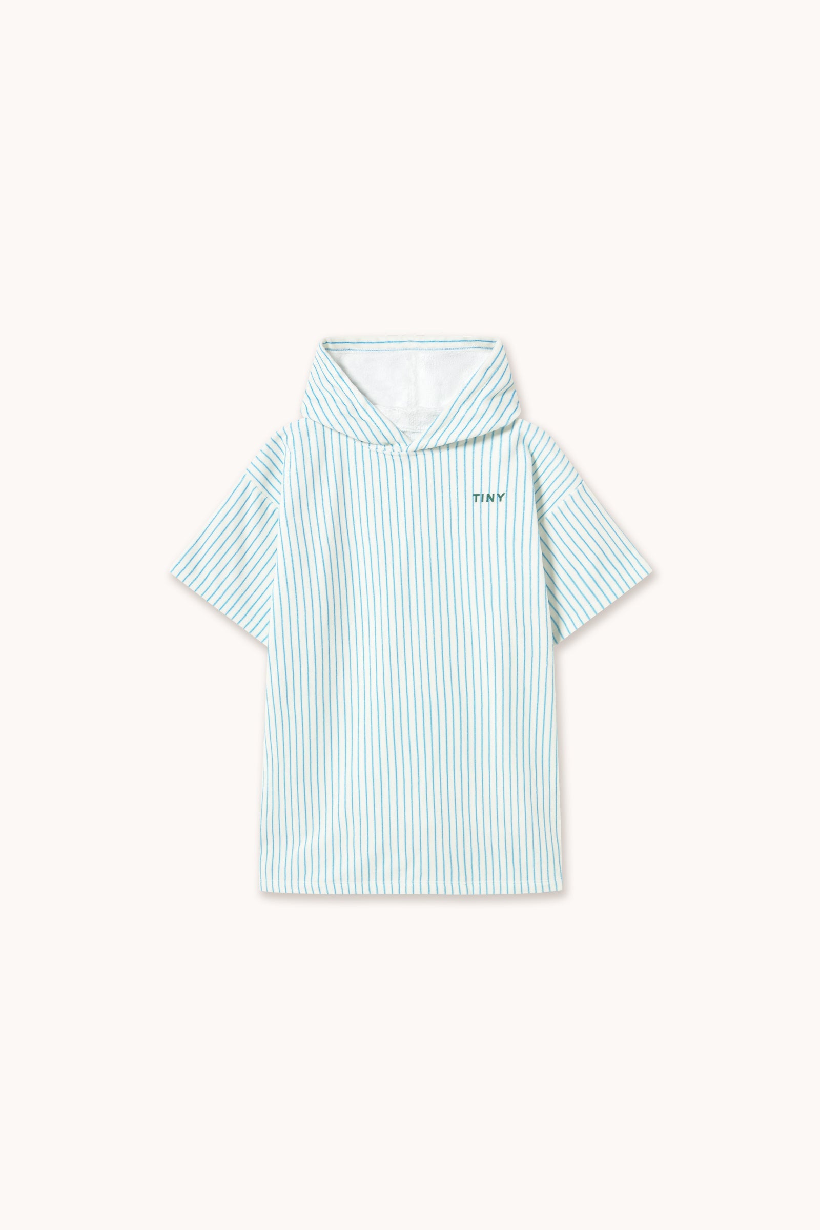 CYAN FINE STRIPES PONCHO TOWEL