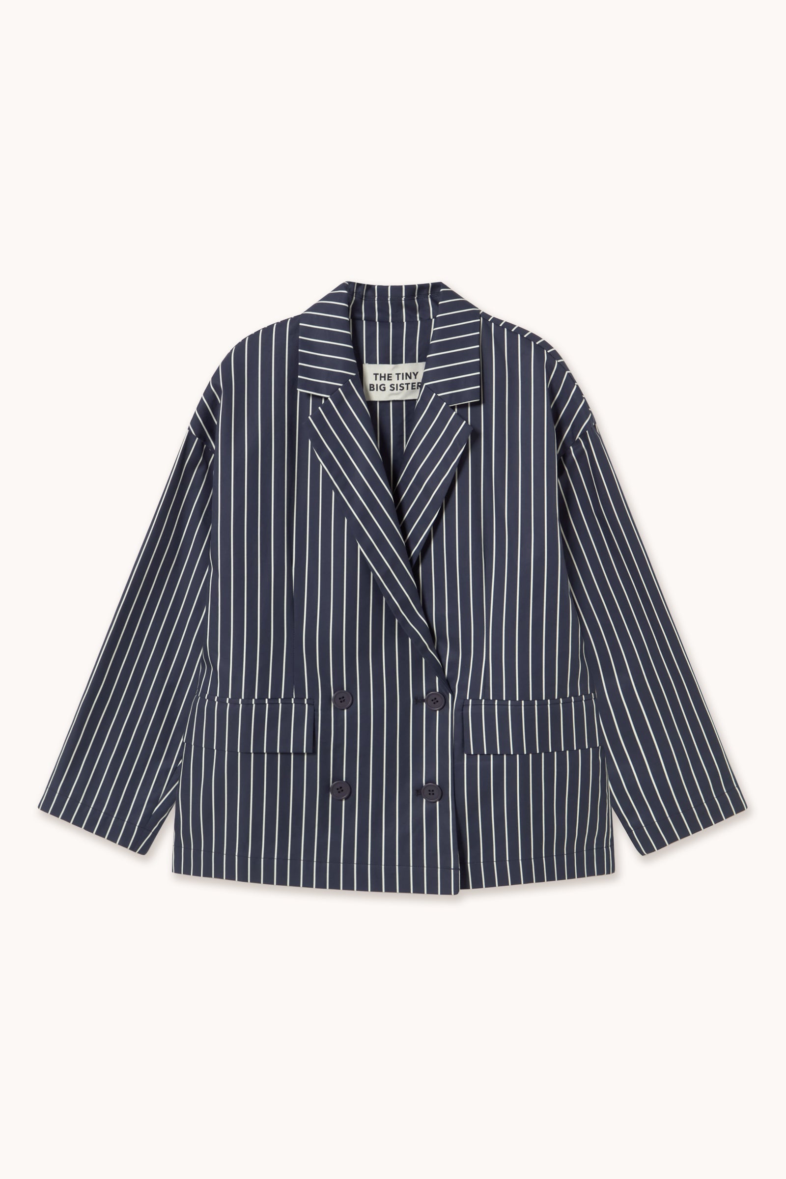STRIPED TWILL BLAZER