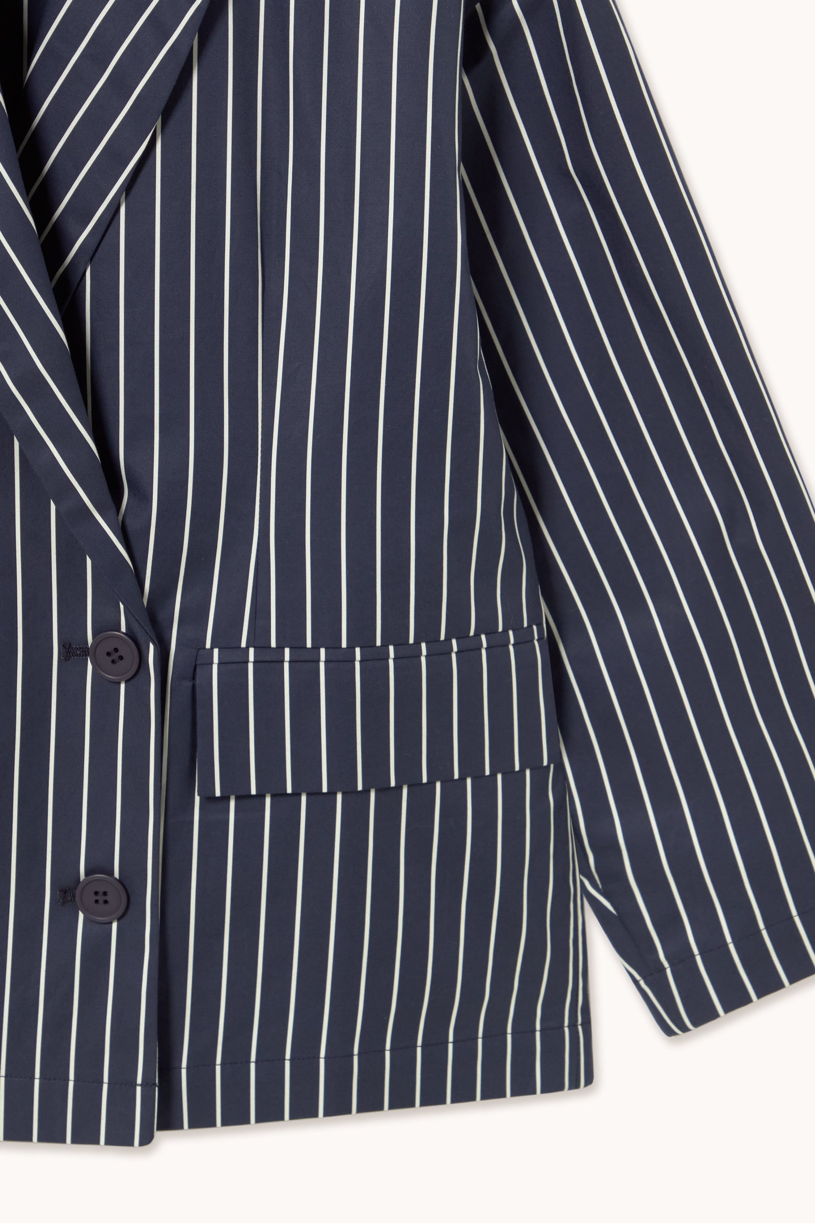 STRIPED TWILL BLAZER