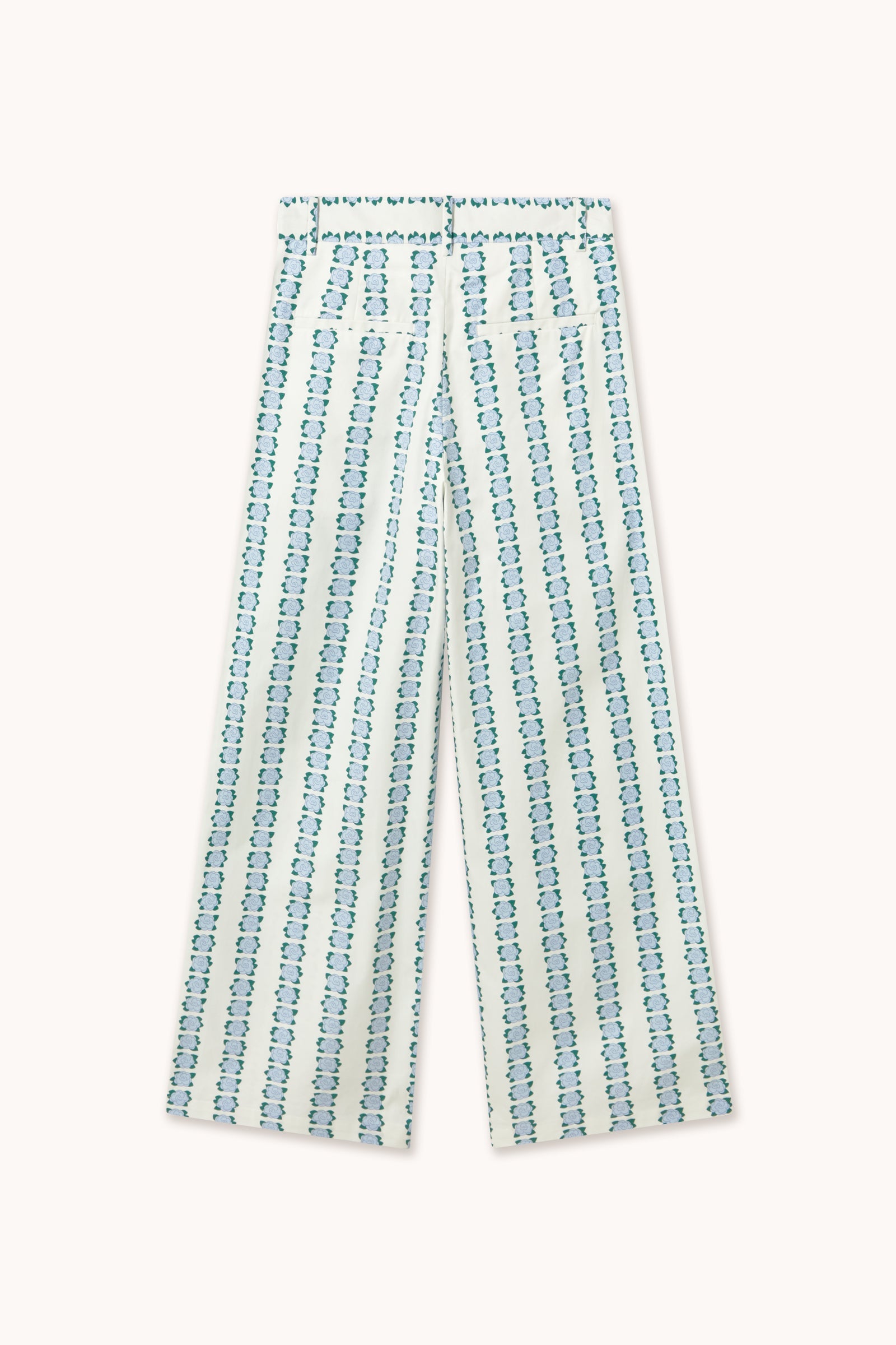 FLOWERS TWILL TROUSERS
