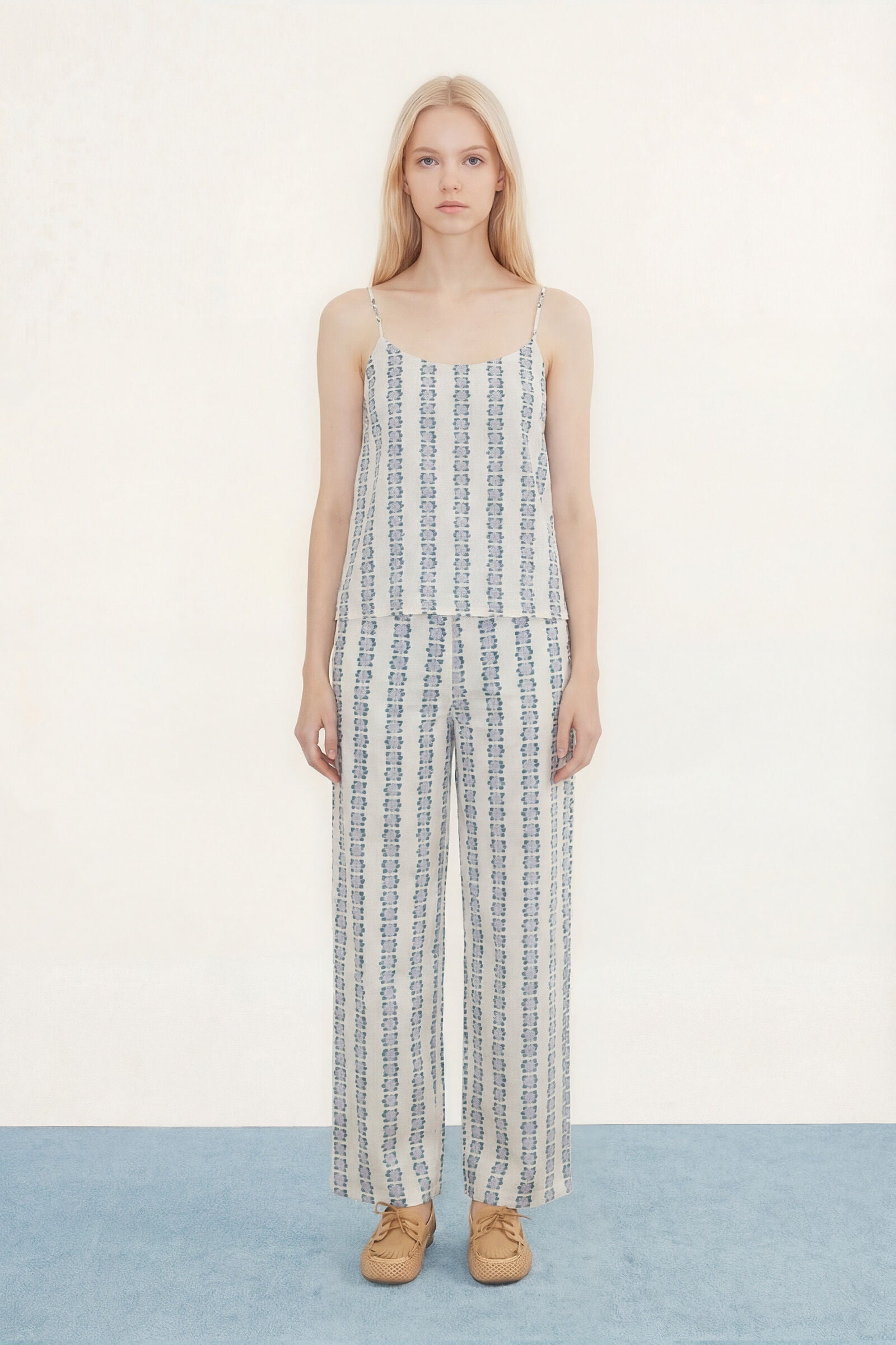 FLOWERS TWILL TROUSERS