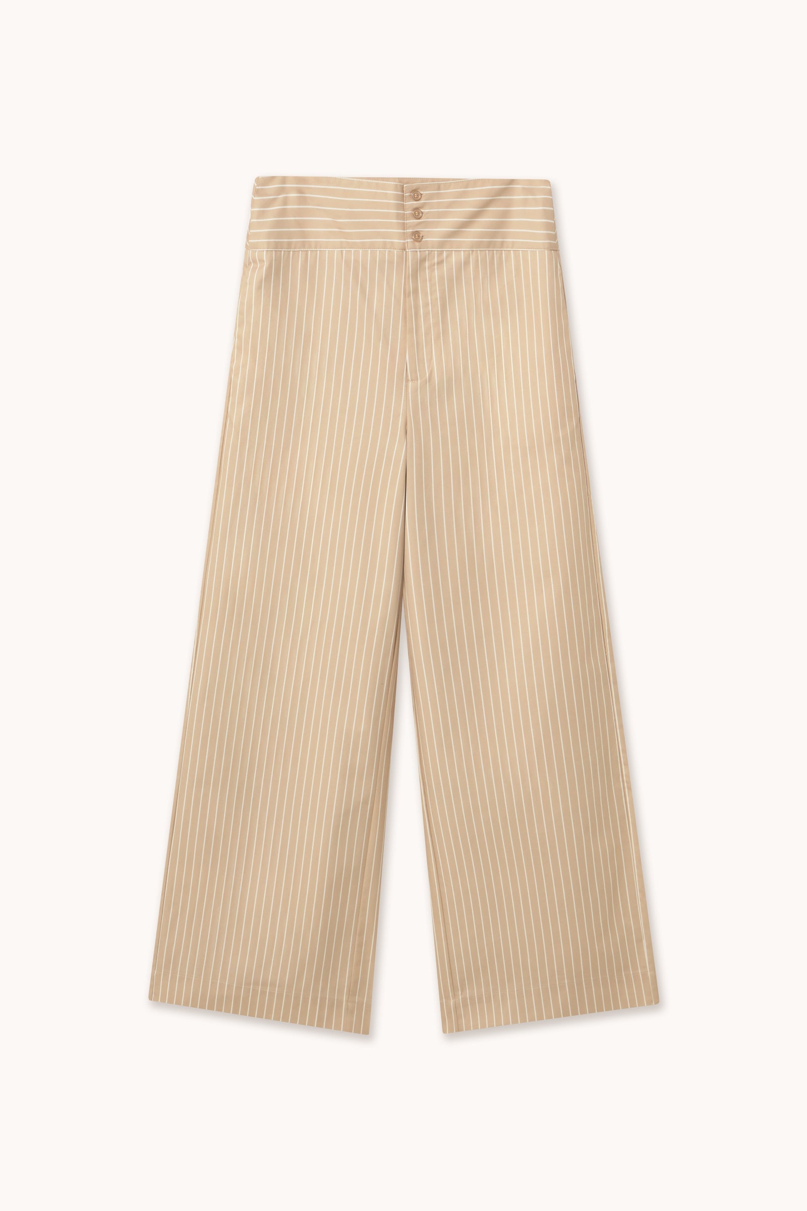 THIN STRIPES TWILL TROUSERS