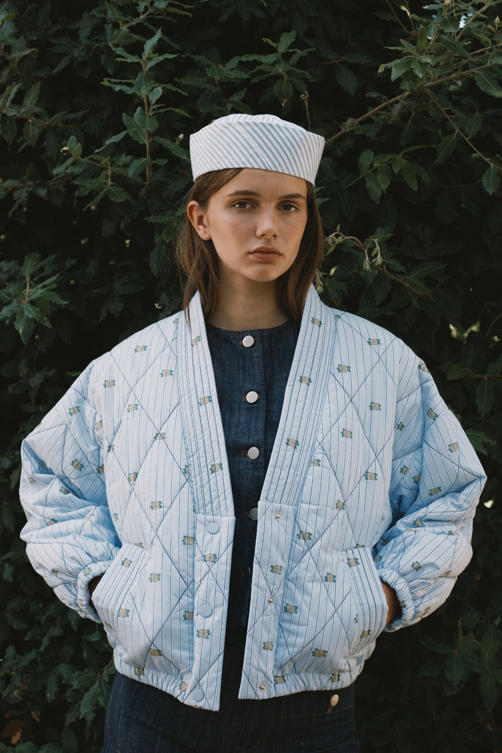MINI FLOWERS STRIPED JACKET