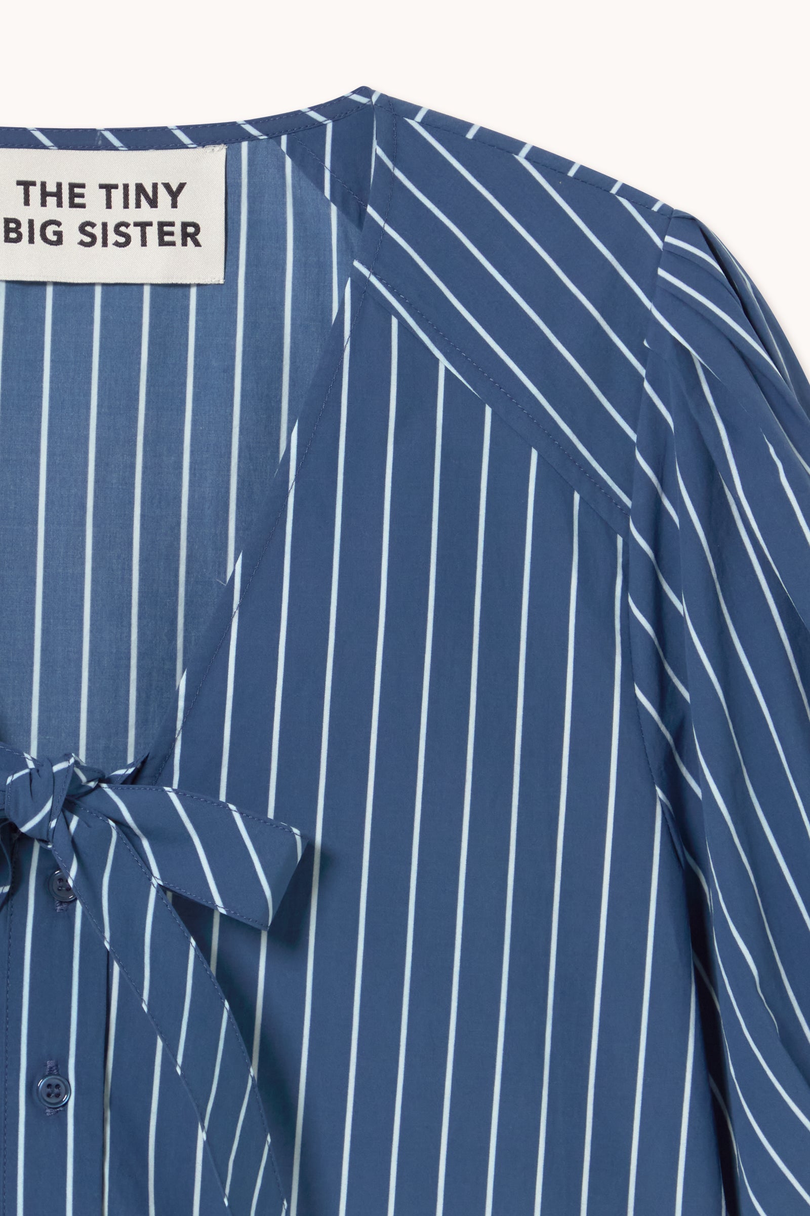 STRIPED BOW BLOUSE
