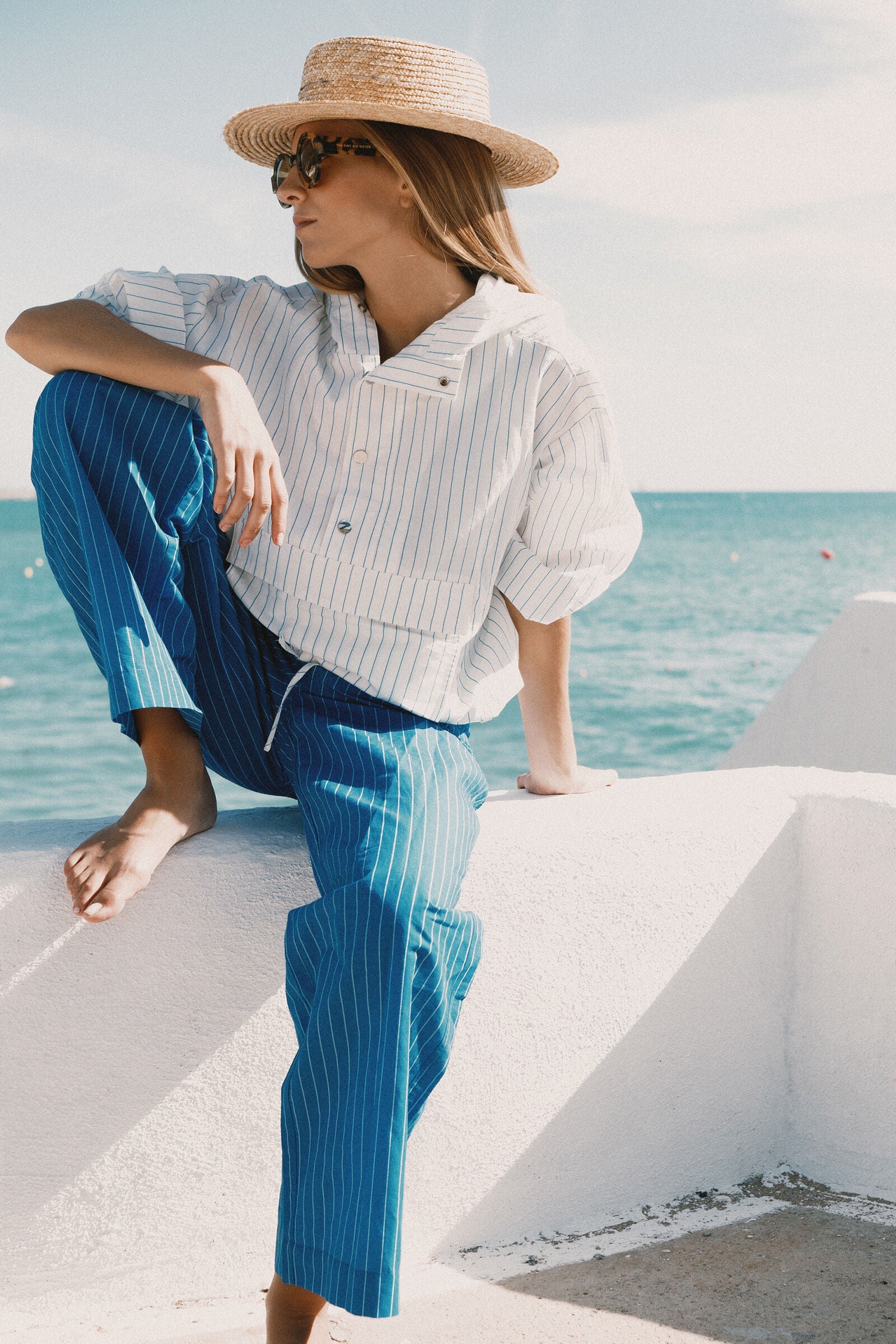 BERTA STRIPED TROUSERS