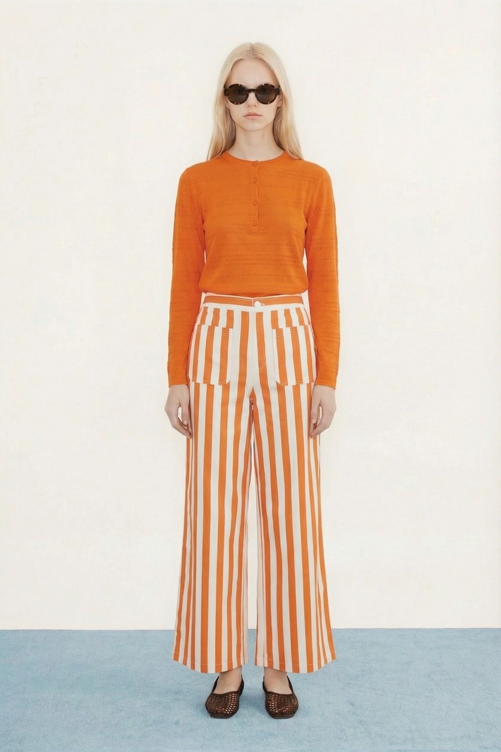 STRIPED POCKETS PANTS