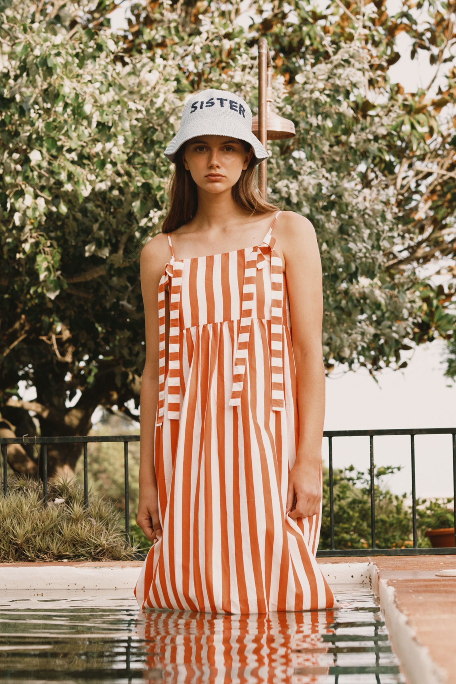 STRIPED BOWS DRESS