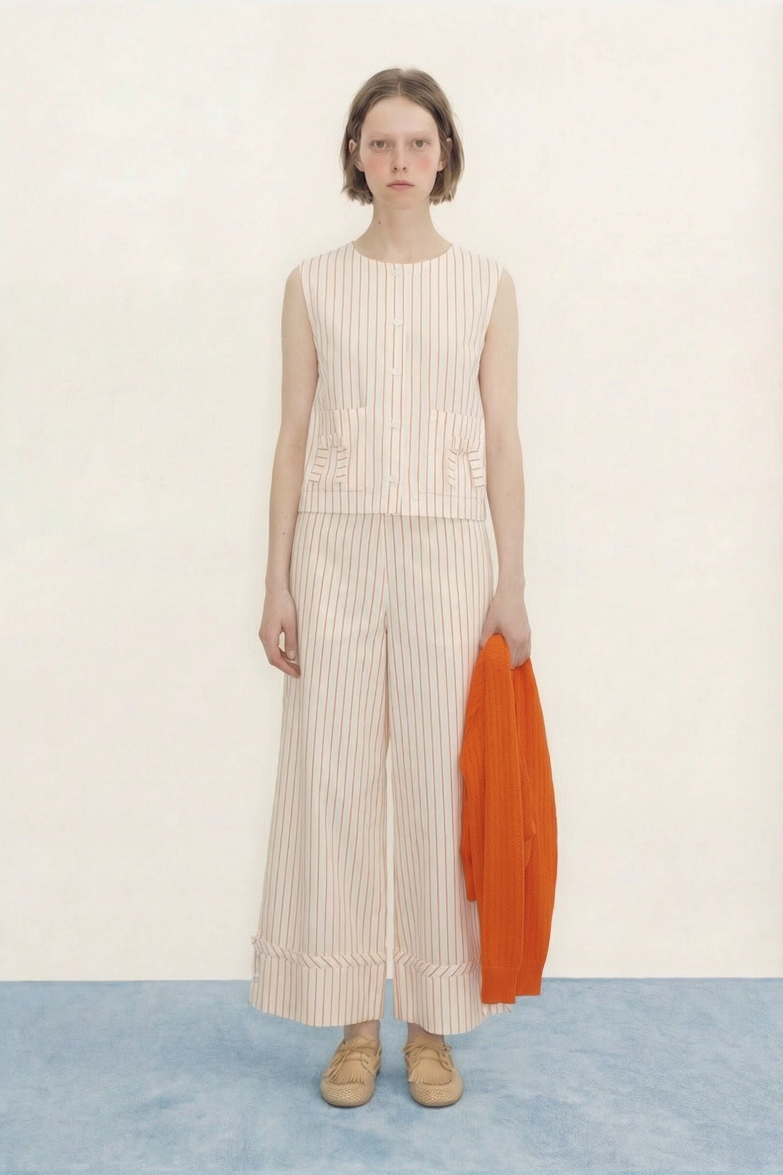 THIN STRIPES BOW VEST