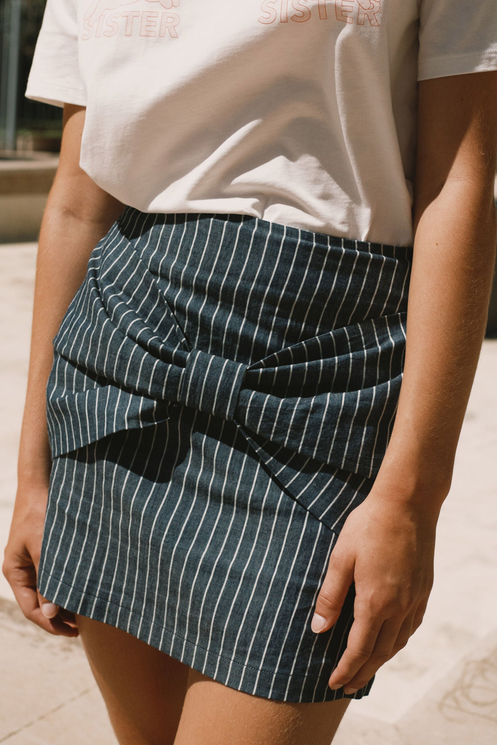 STRIPED MINI SKIRT