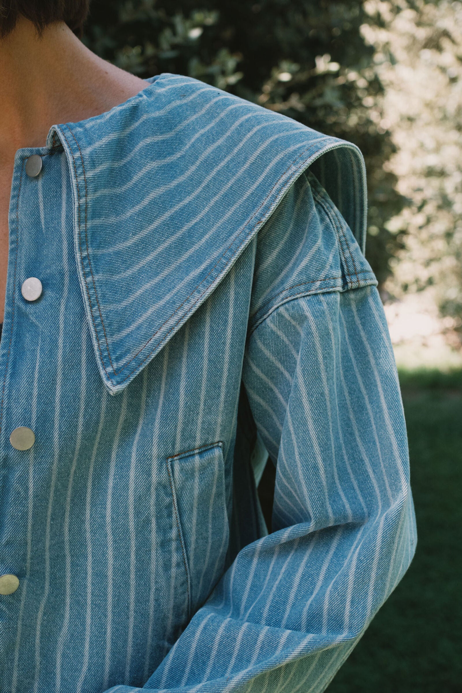 STRIPED COLLAR JACKET