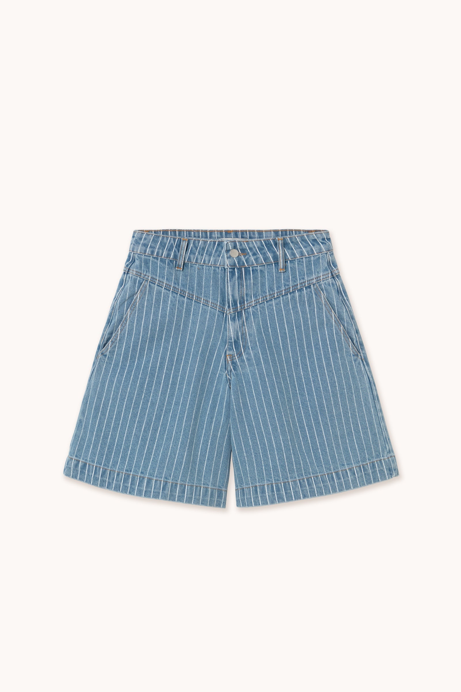 DENIM STRIPED BERMUDA
