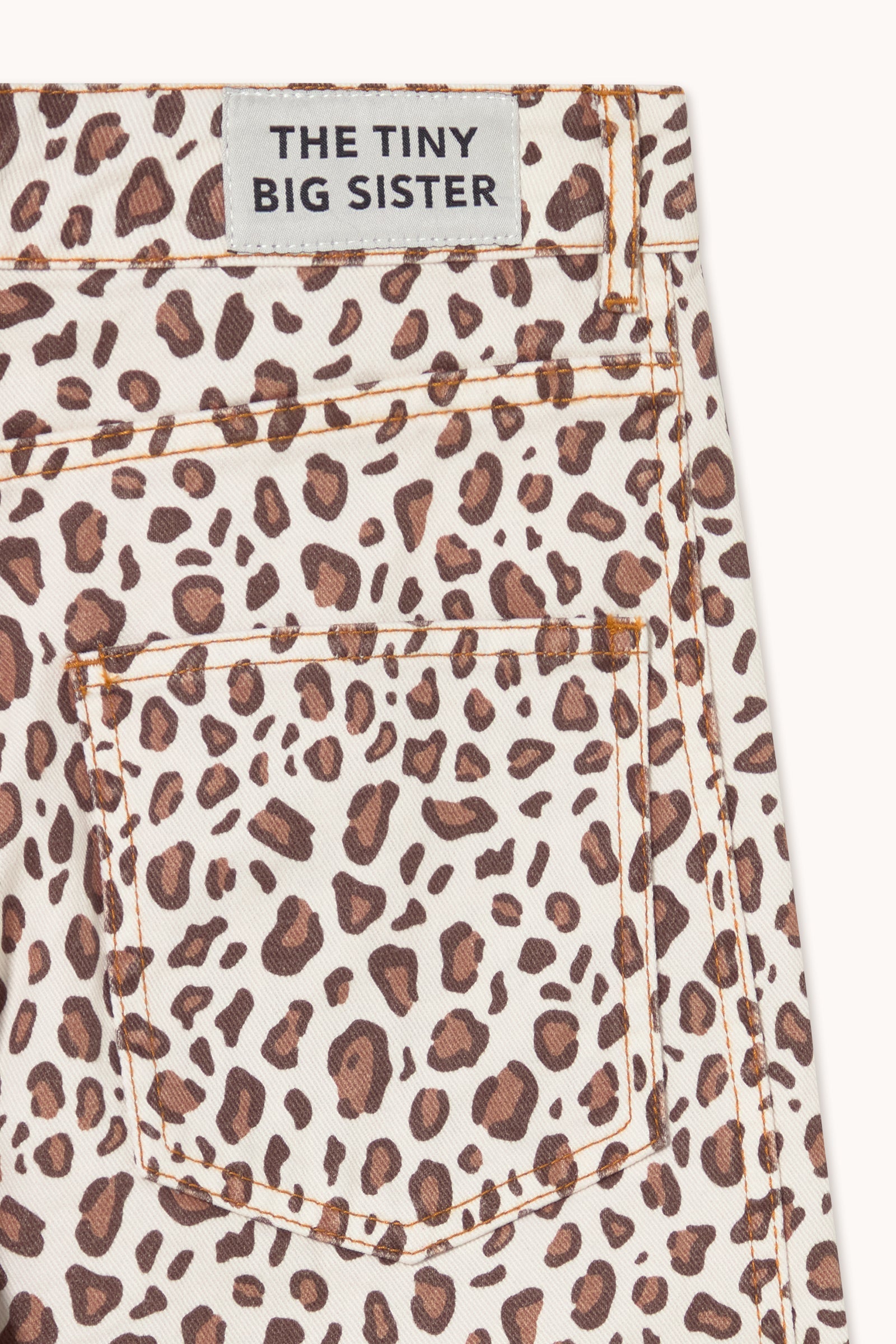 ANIMAL PRINT SIDE PANELS DENIM