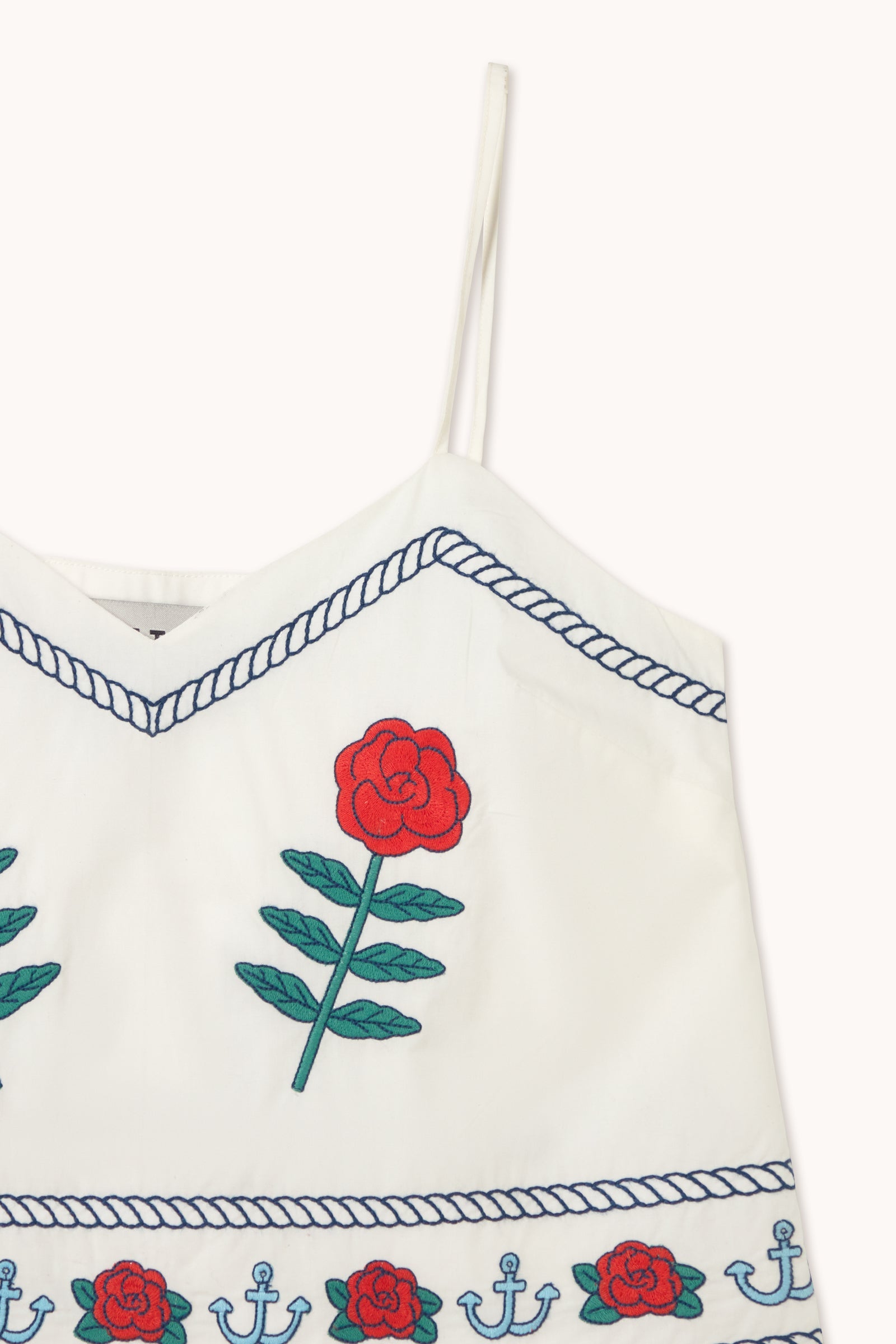 EMBROIDERED STRAPS TOP