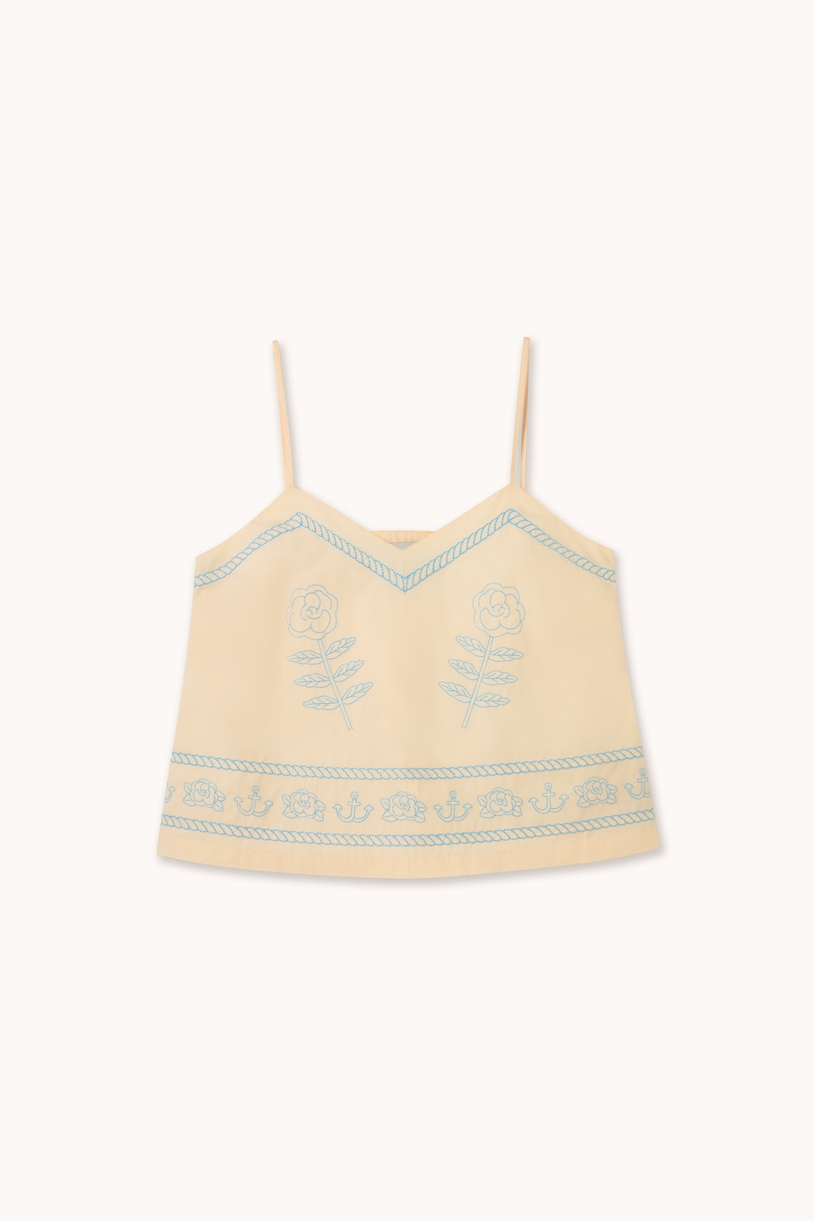 EMBROIDERED STRAPS TOP