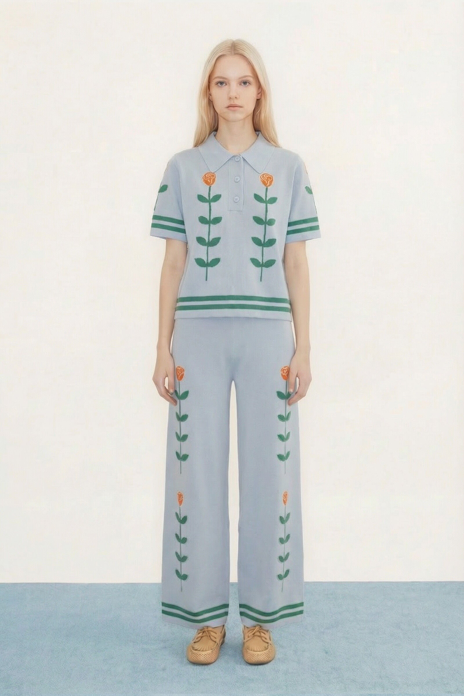 ROSES KNITTED PANTS