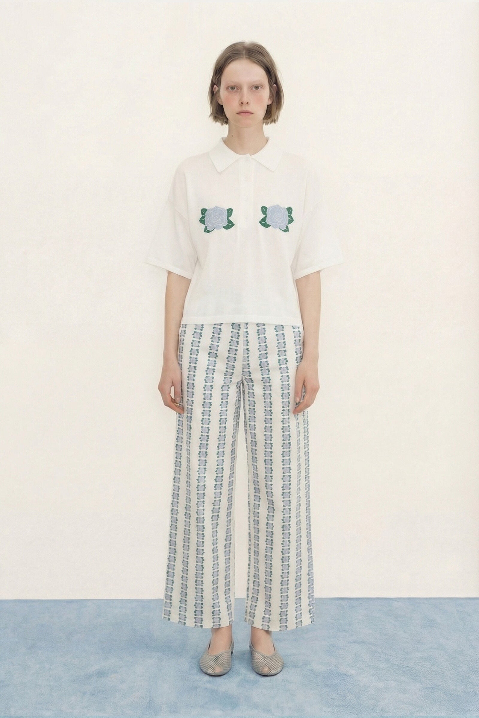 FLOWERS KNITTED POLO