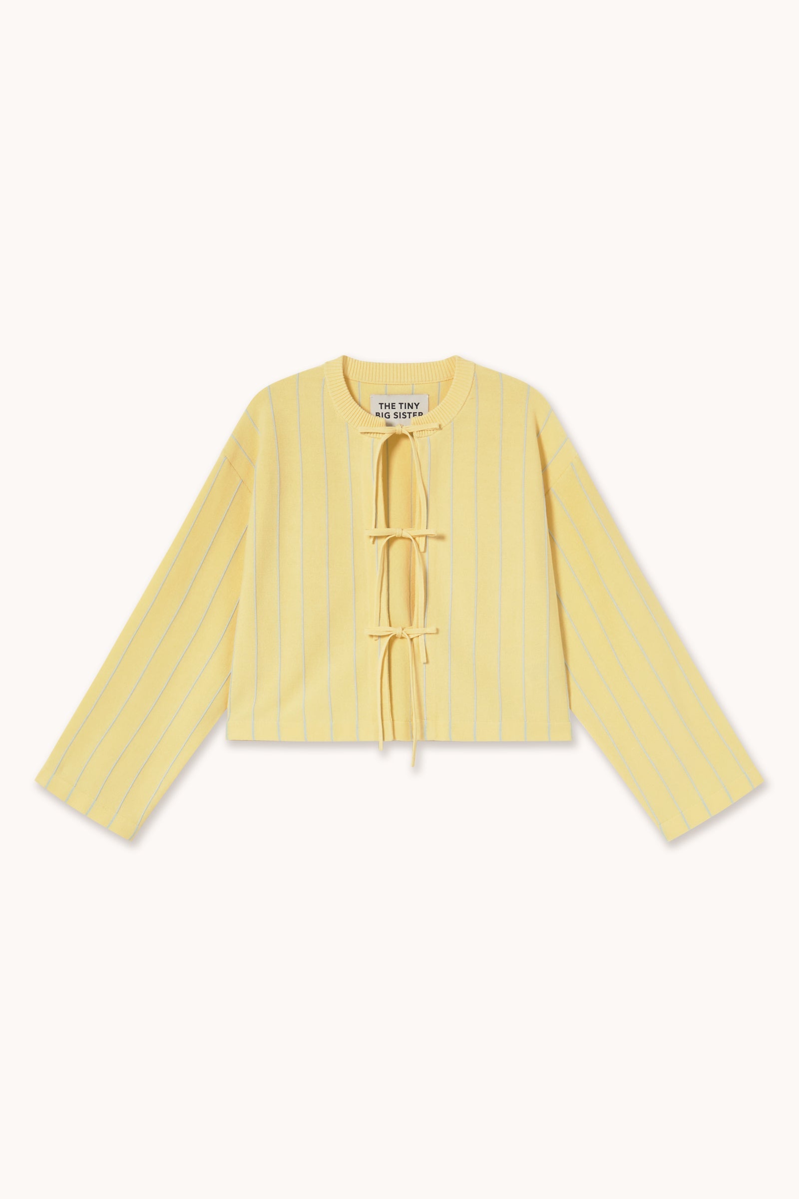 TIE DETAIL STRIPED CARDIGAN