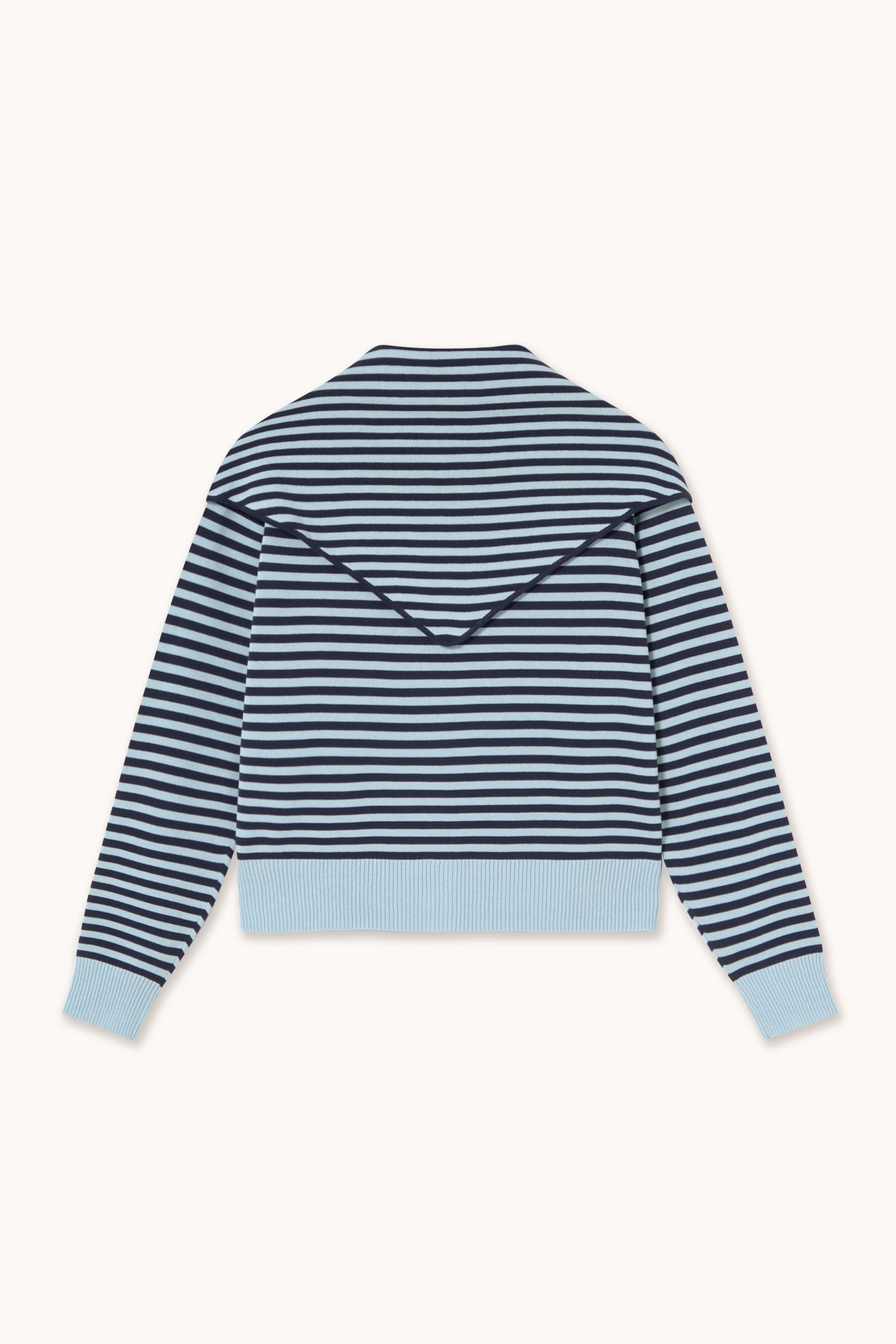 STRIPED SCARF NECK LARA CARDIGAN