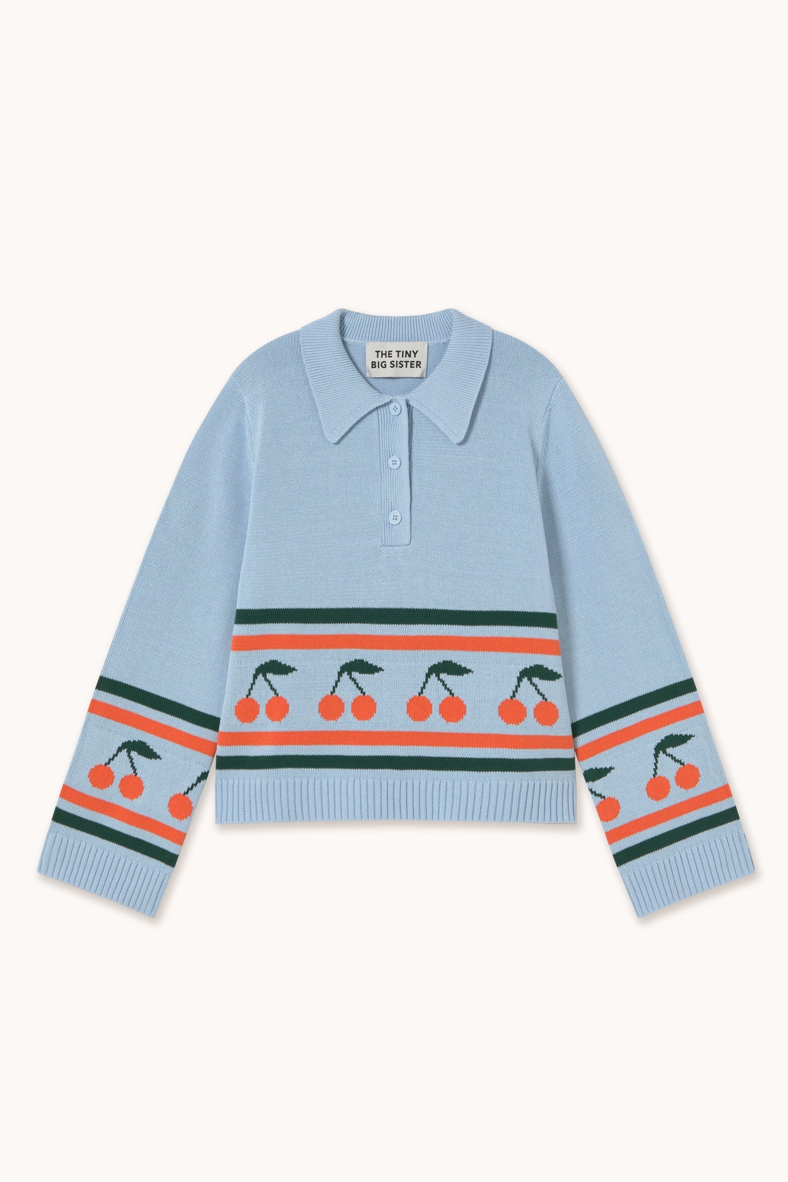 CHLOE CHERRIES POLO SWEATER