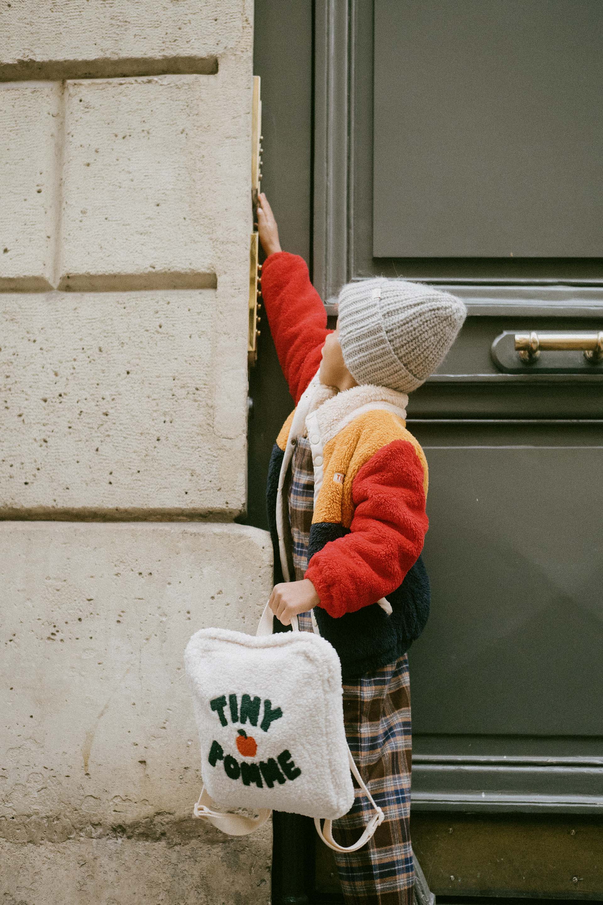 TINY POMME SHERPA TODDLER BACKPACK