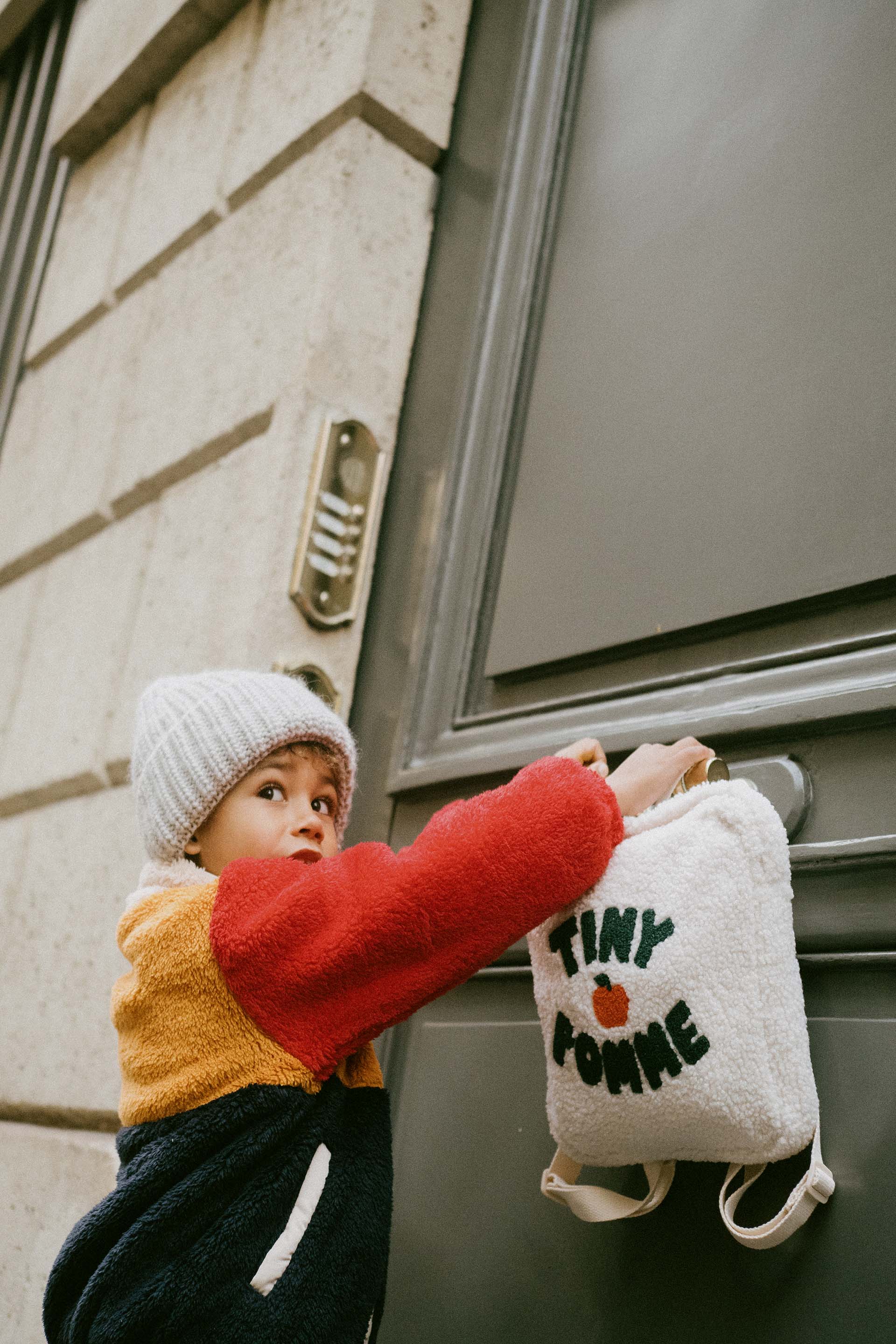 TINY POMME SHERPA TODDLER BACKPACK