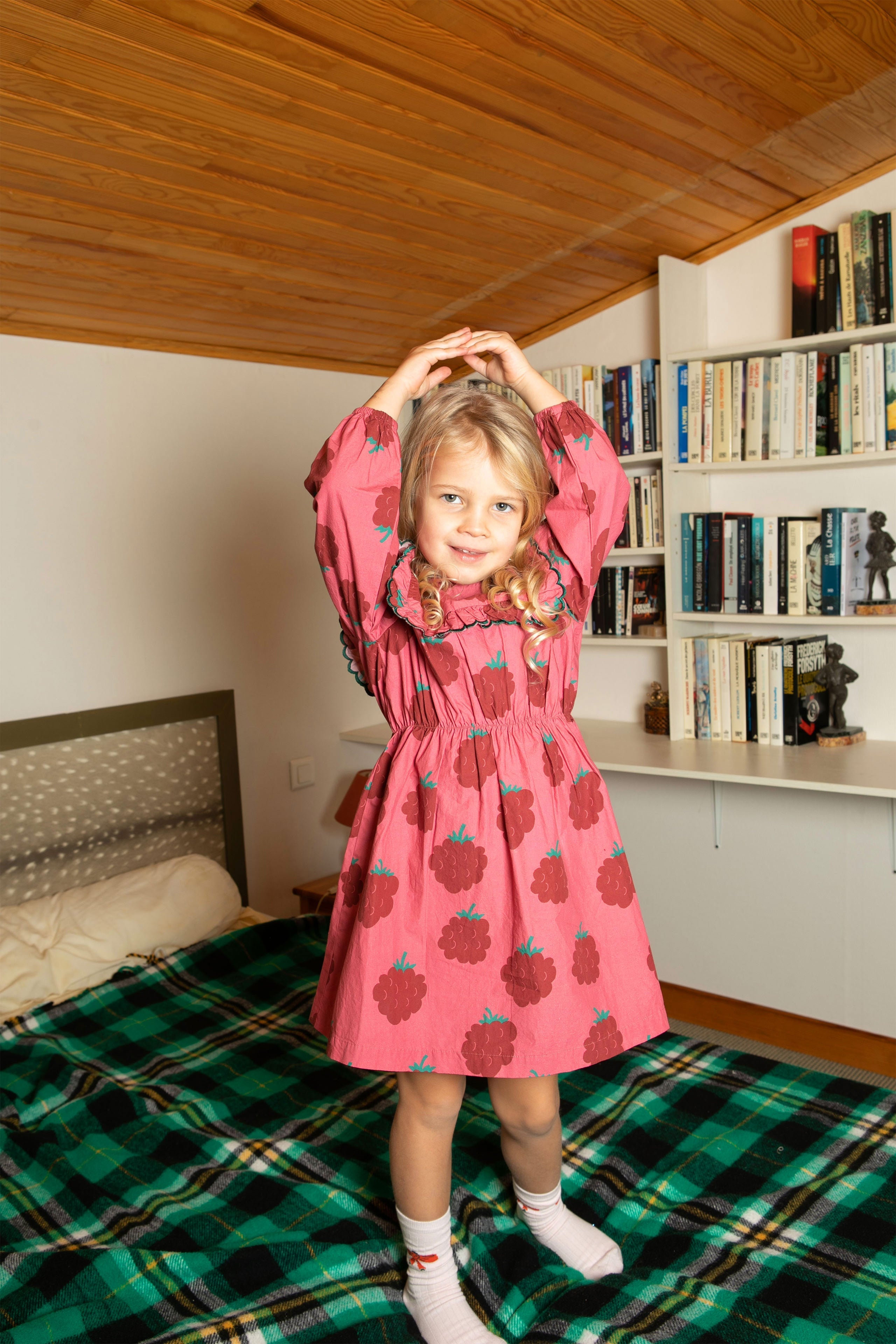 RASPBERRIES SAILOR FRILLS DRESS