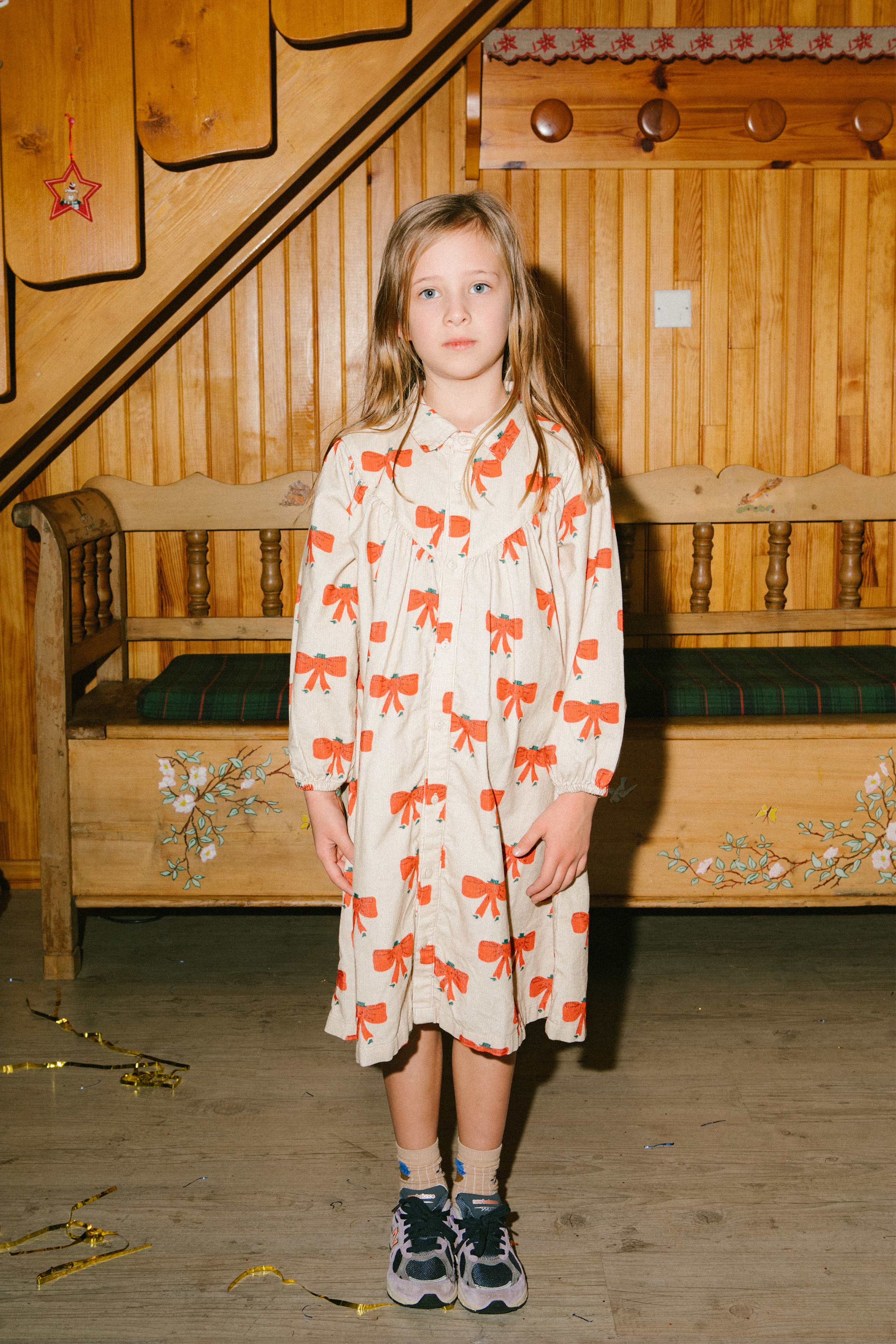 TINY BOW LONG DRESS