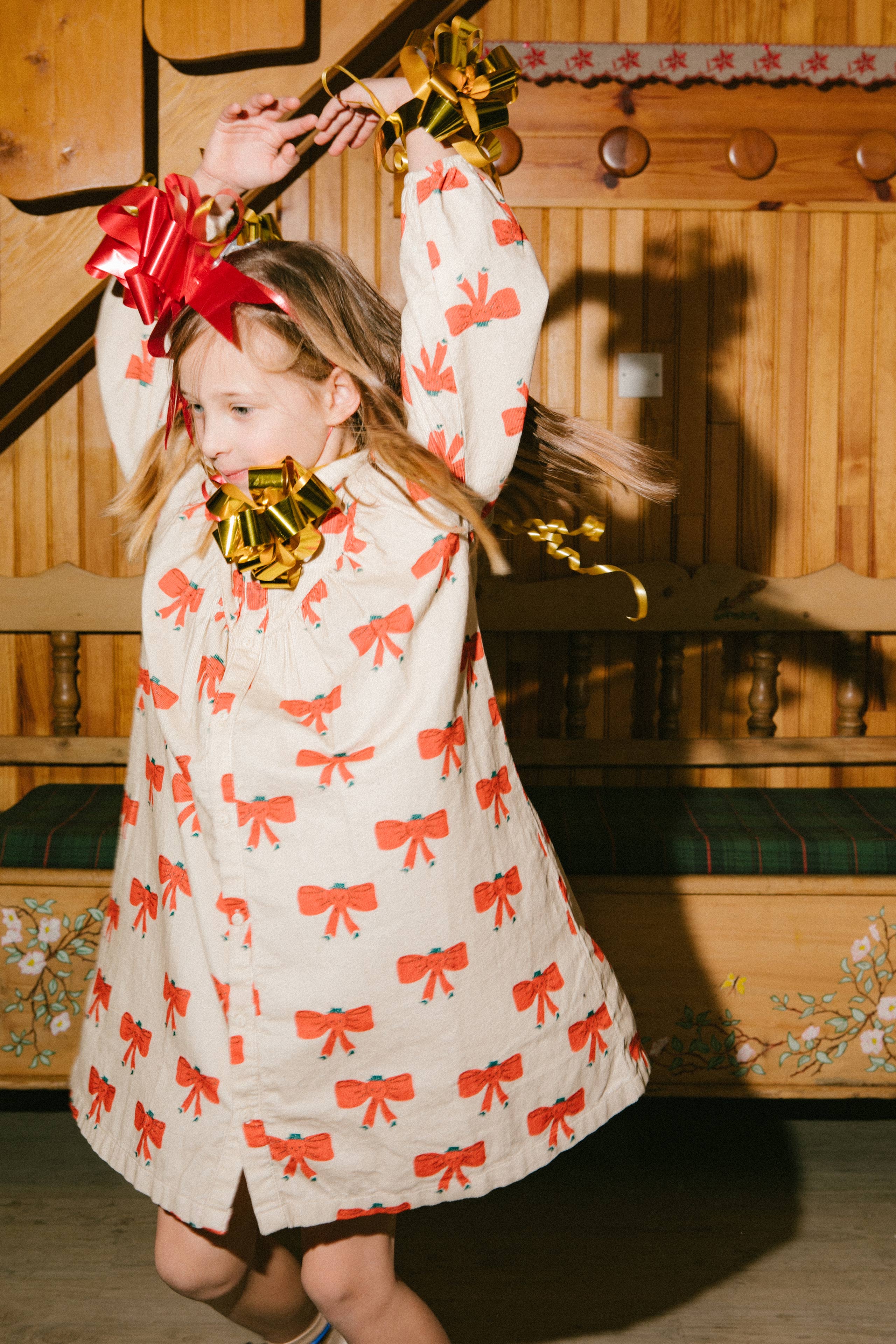 TINY BOW LONG DRESS