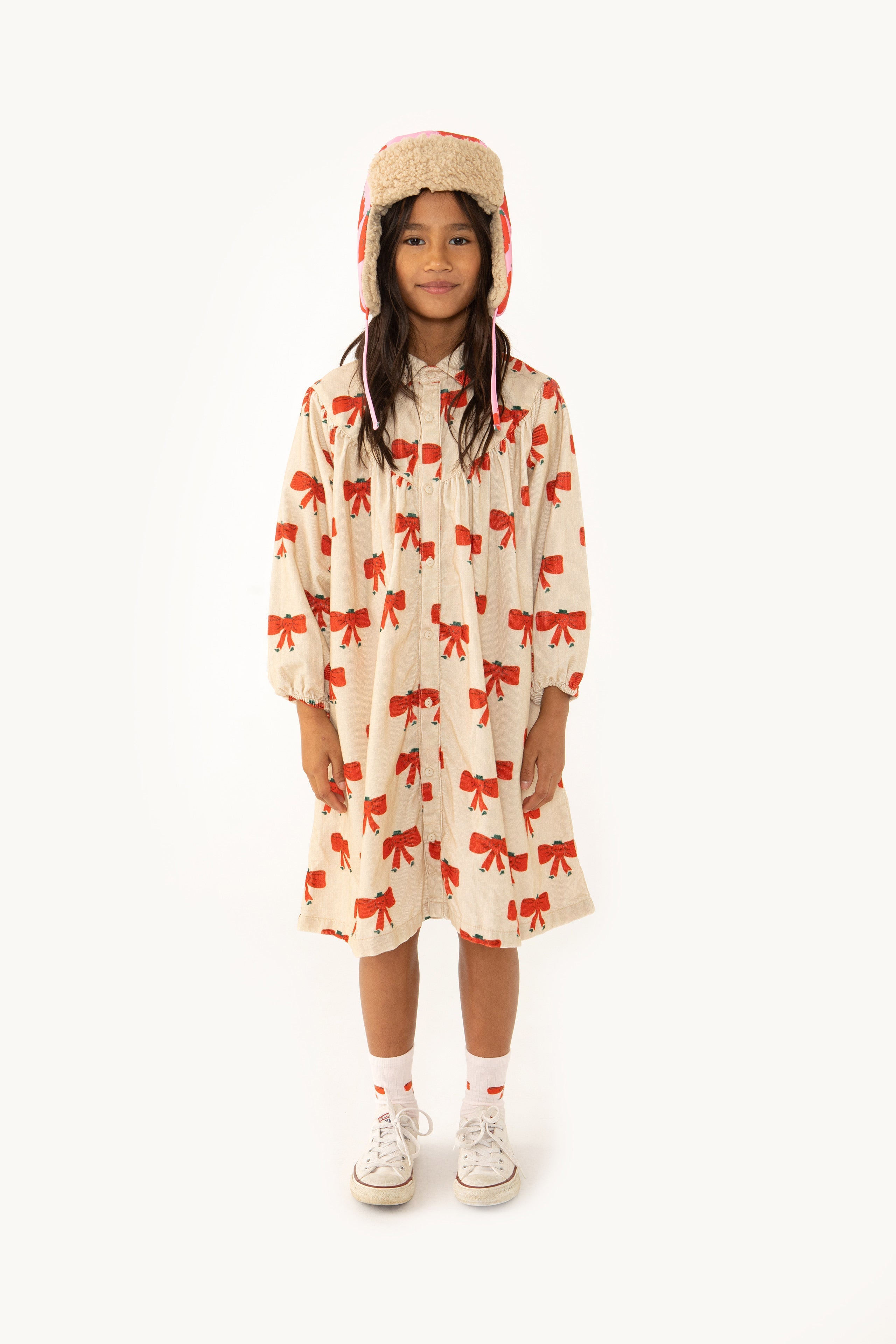 TINY BOW LONG DRESS