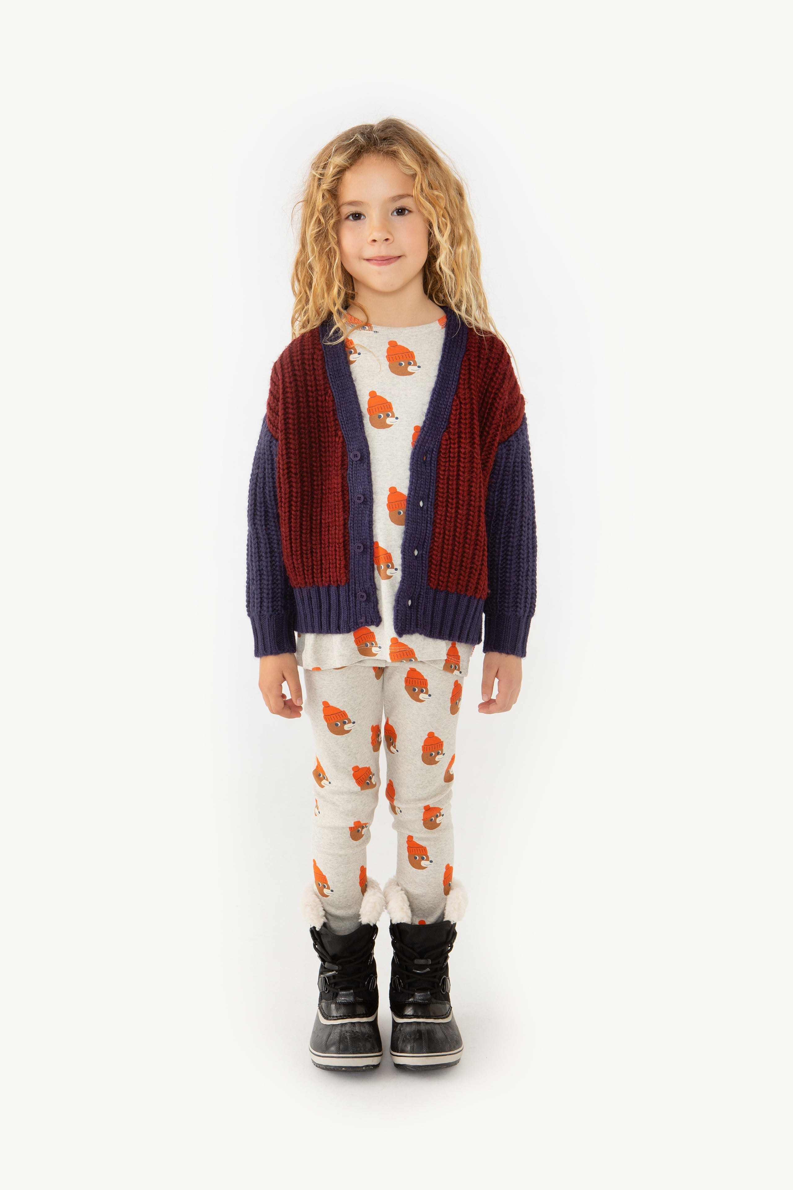 COLOR BLOCK CARDIGAN