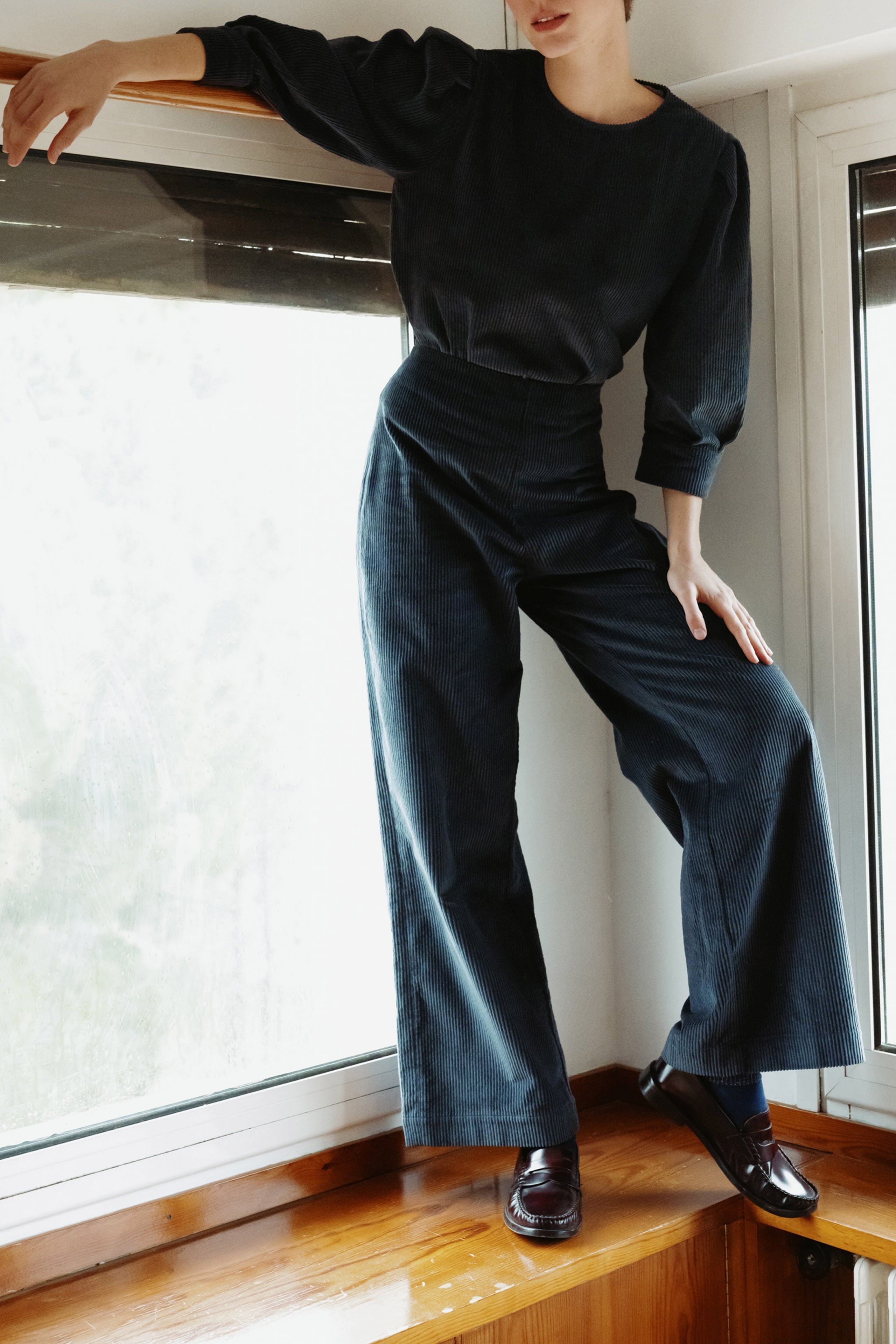 CORDUROY WIDE TROUSERS