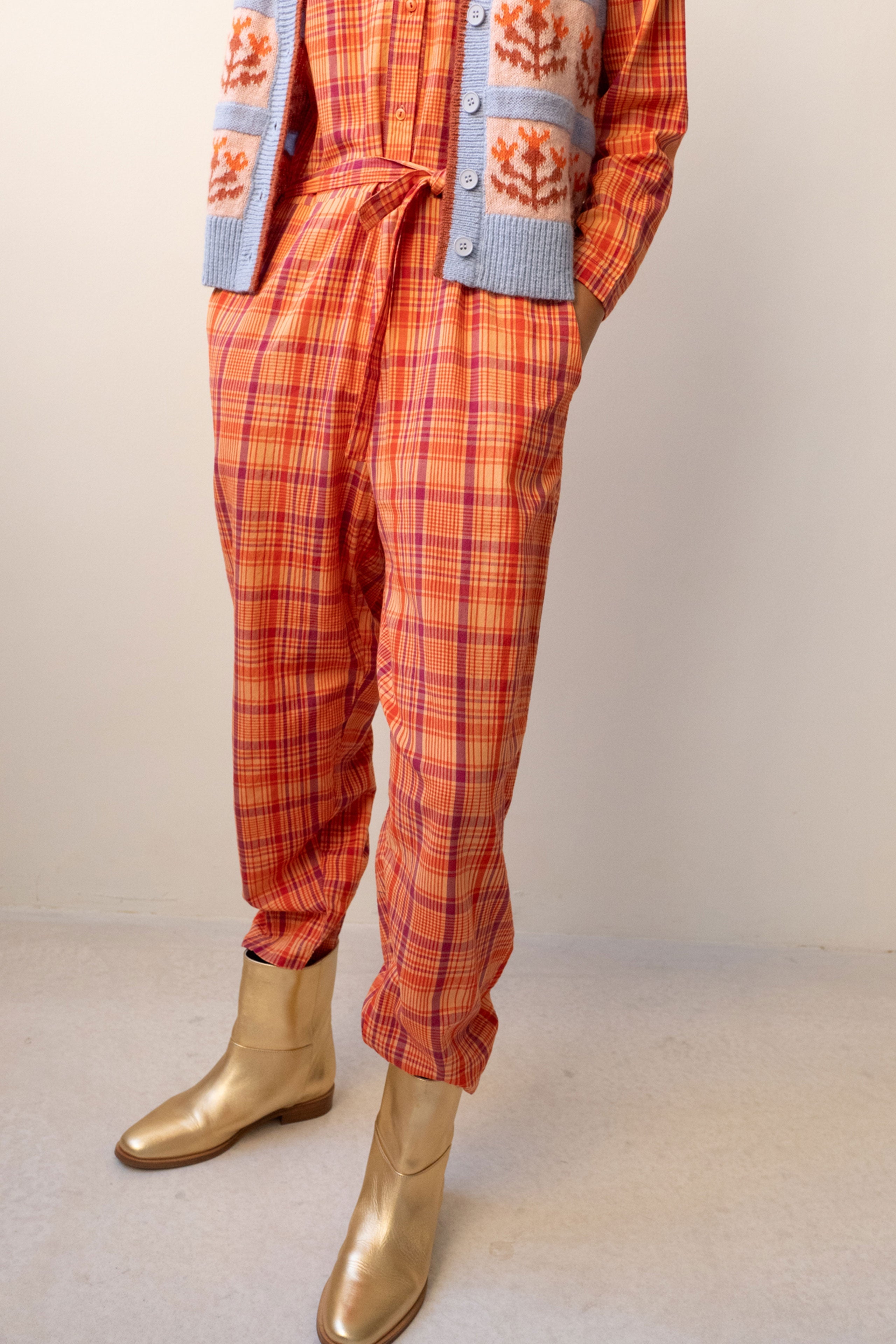 CHECK JUMPSUIT