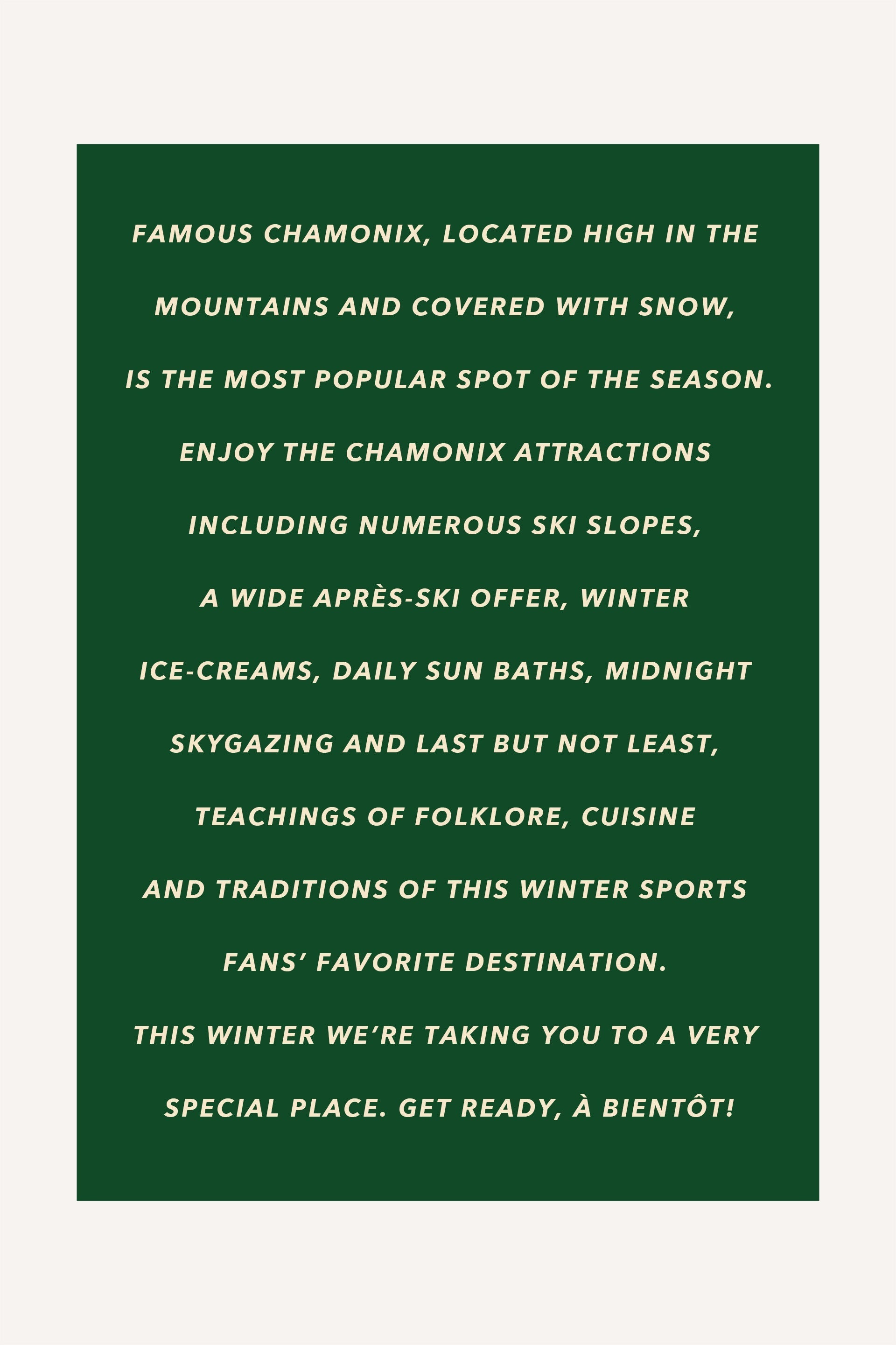 CHAMONIX POSTER