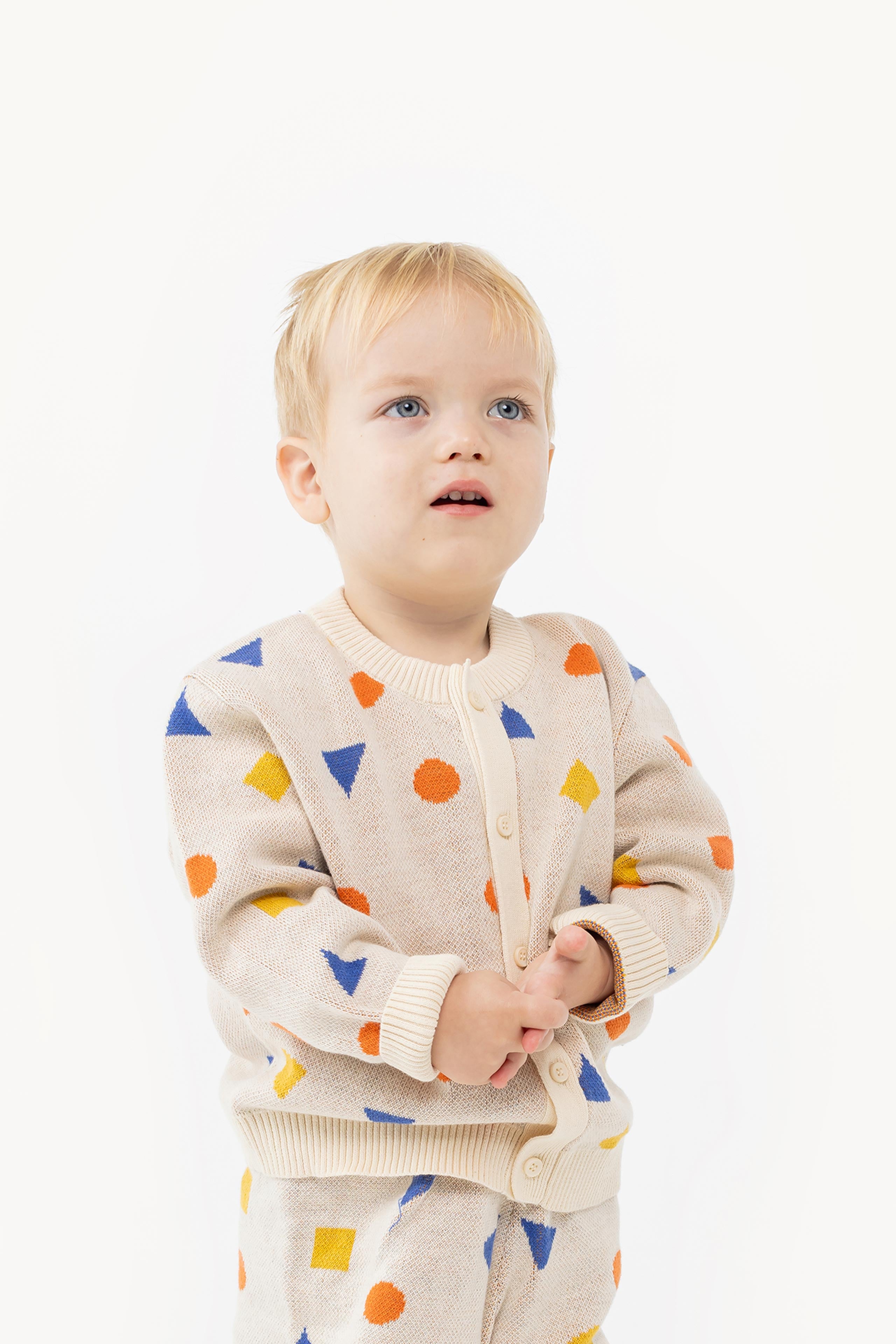 GEOMETRIC BABY CARDIGAN
