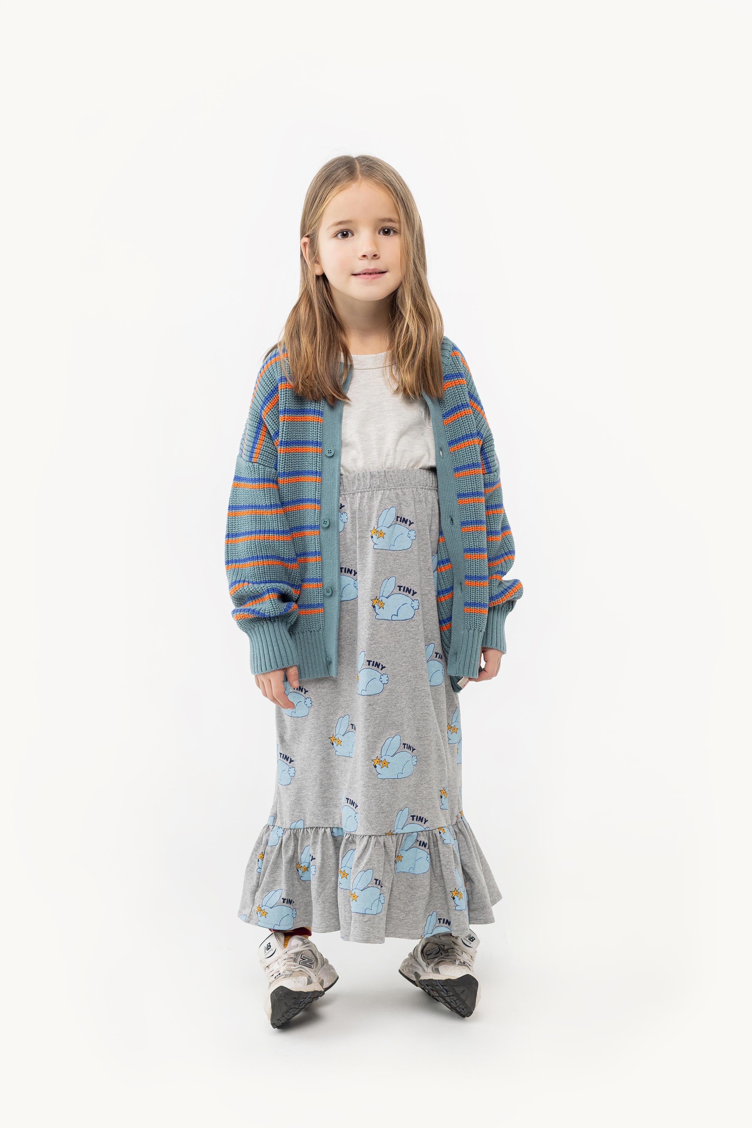 STRIPES MOCKNECK CARDIGAN