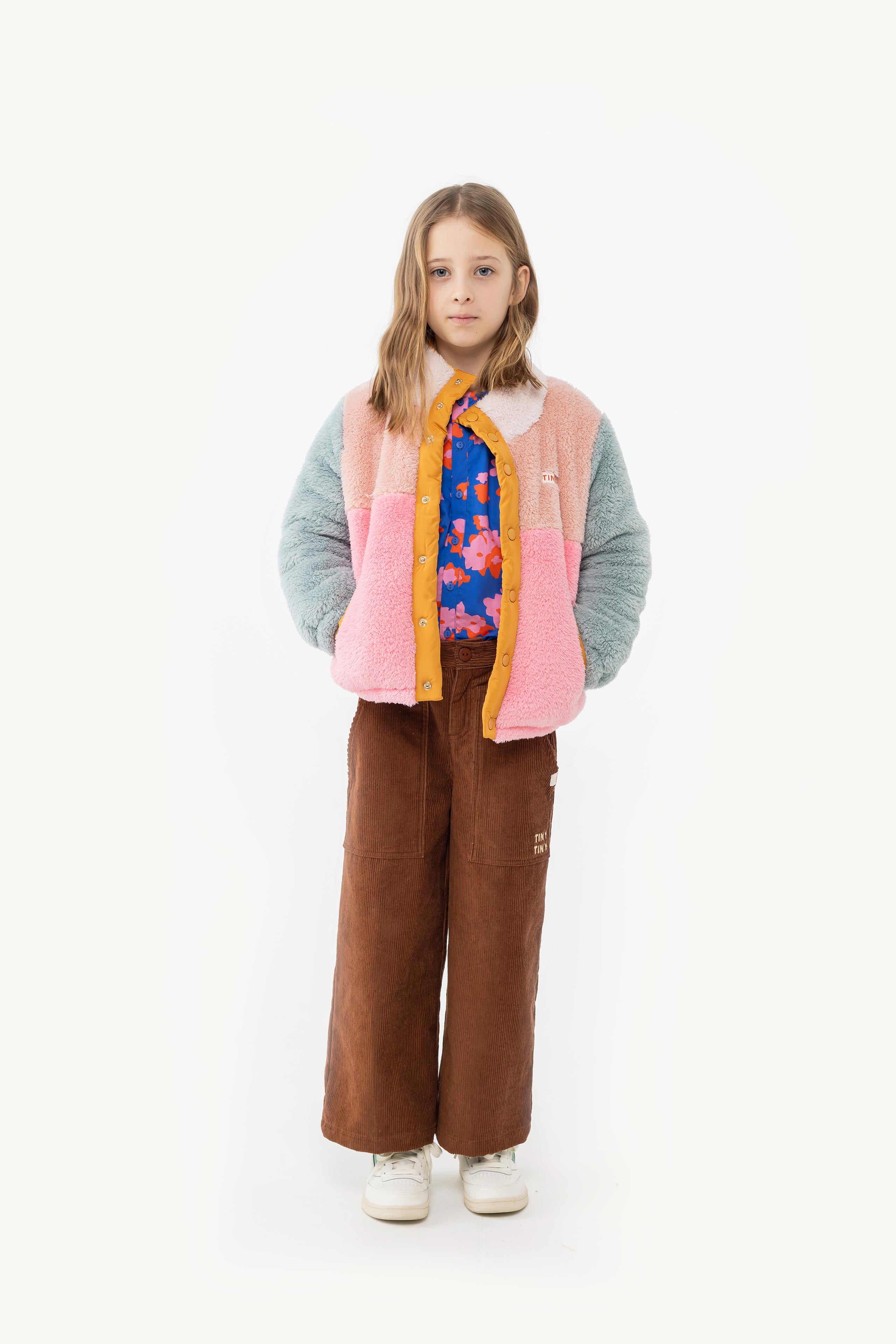 COLOR BLOCK POLAR SHERPA JACKET