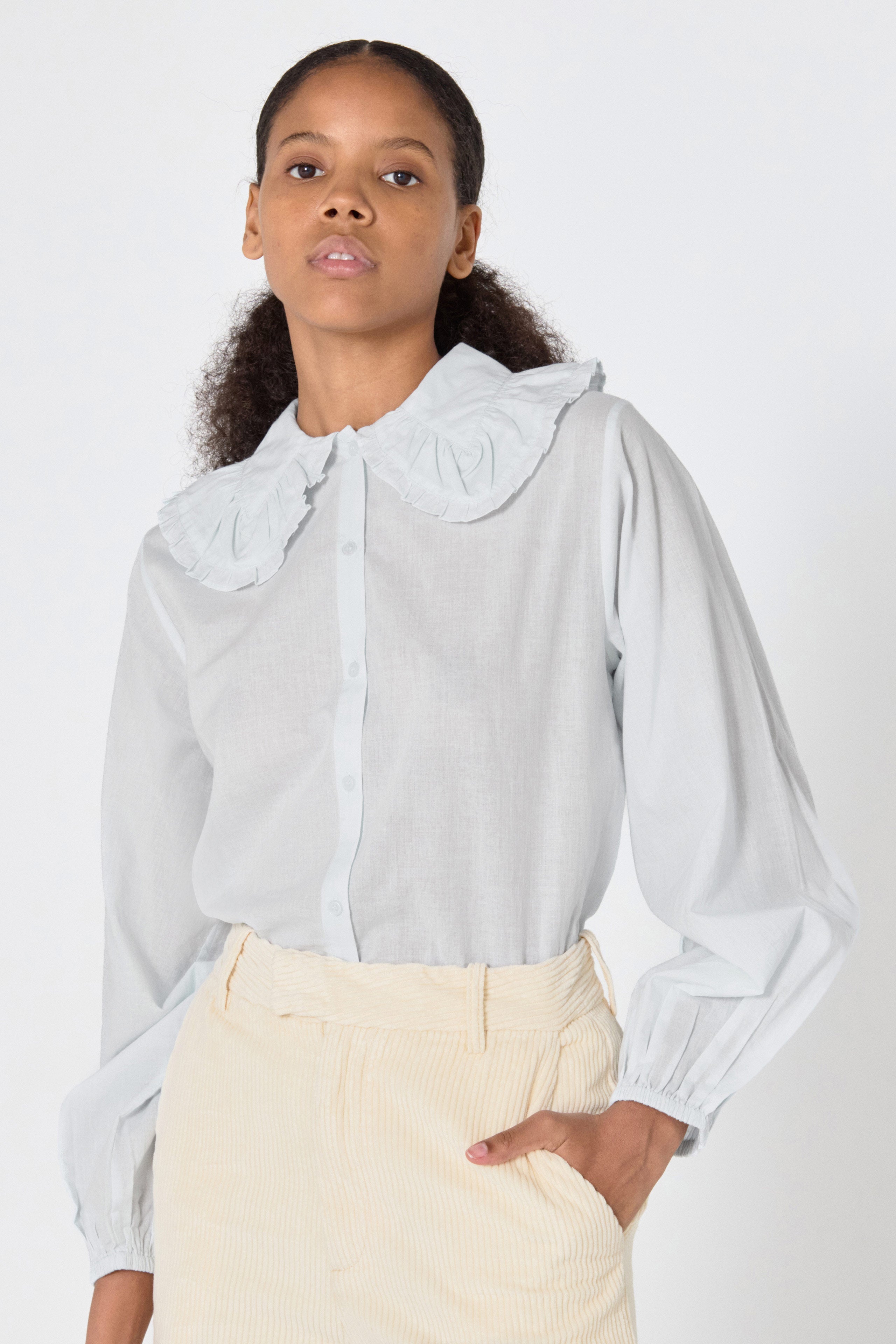 FRILL NECK BLOUSE